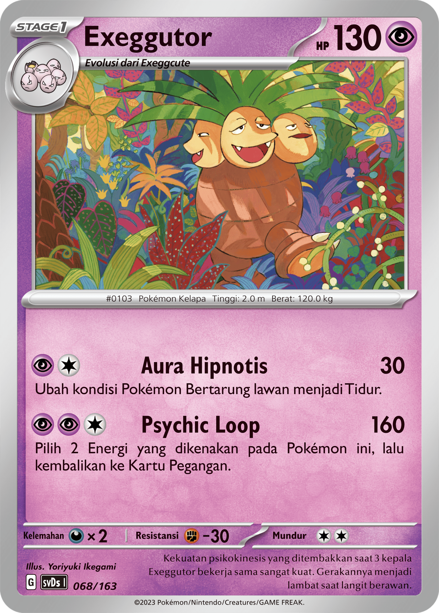 Exeggutor 068 — Deck Ringkas ex (Indonesian Pokémon TCG card)