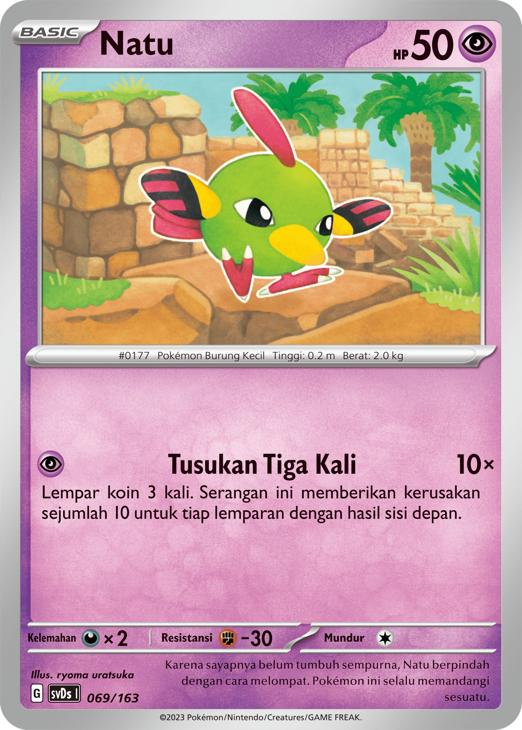 Natu 069 — Deck Ringkas ex (Indonesian Pokémon TCG card)