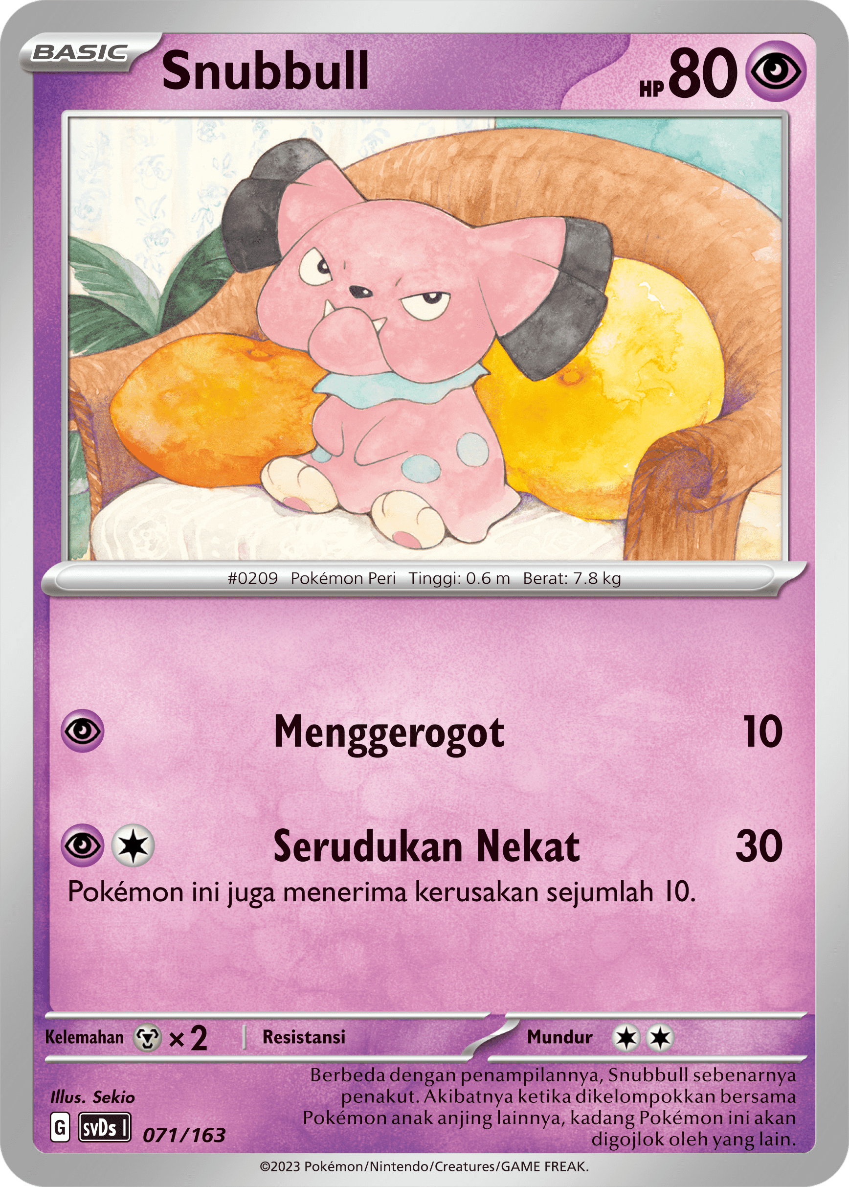 Snubbull 071 — Deck Ringkas ex (Indonesian Pokémon TCG card)