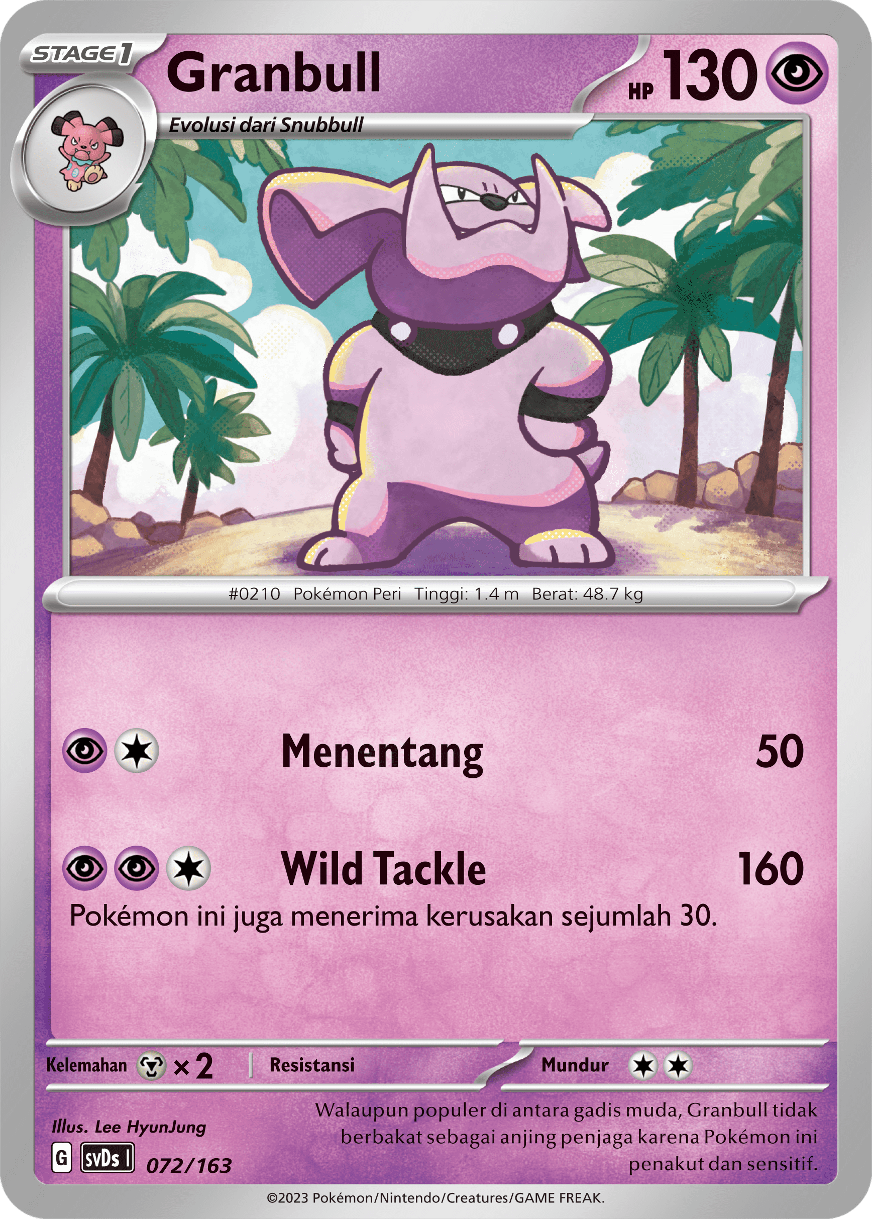 Granbull 072 — Deck Ringkas ex (Indonesian Pokémon TCG card)