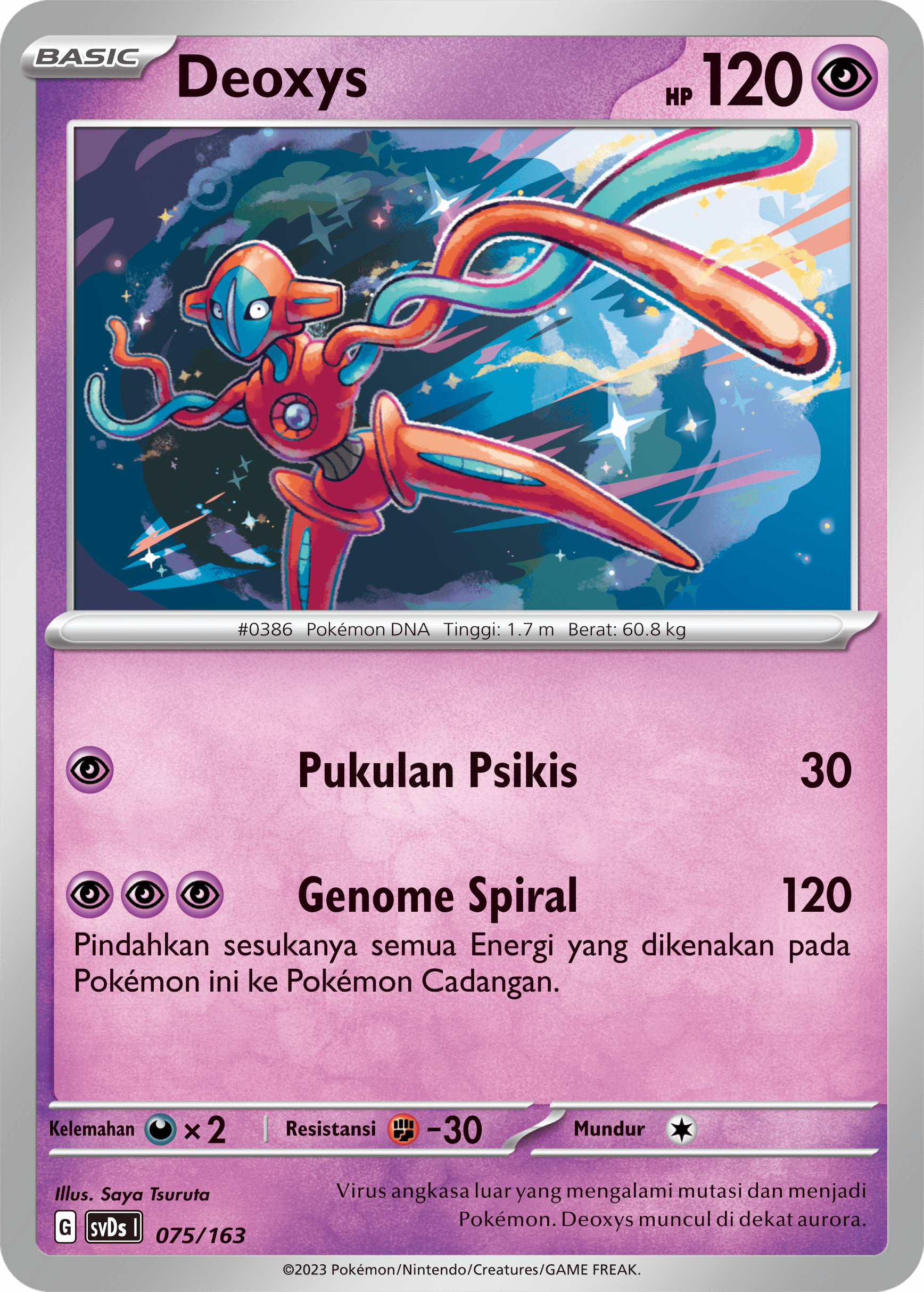 Deoxys 075 — Deck Ringkas ex (Indonesian Pokémon TCG card)