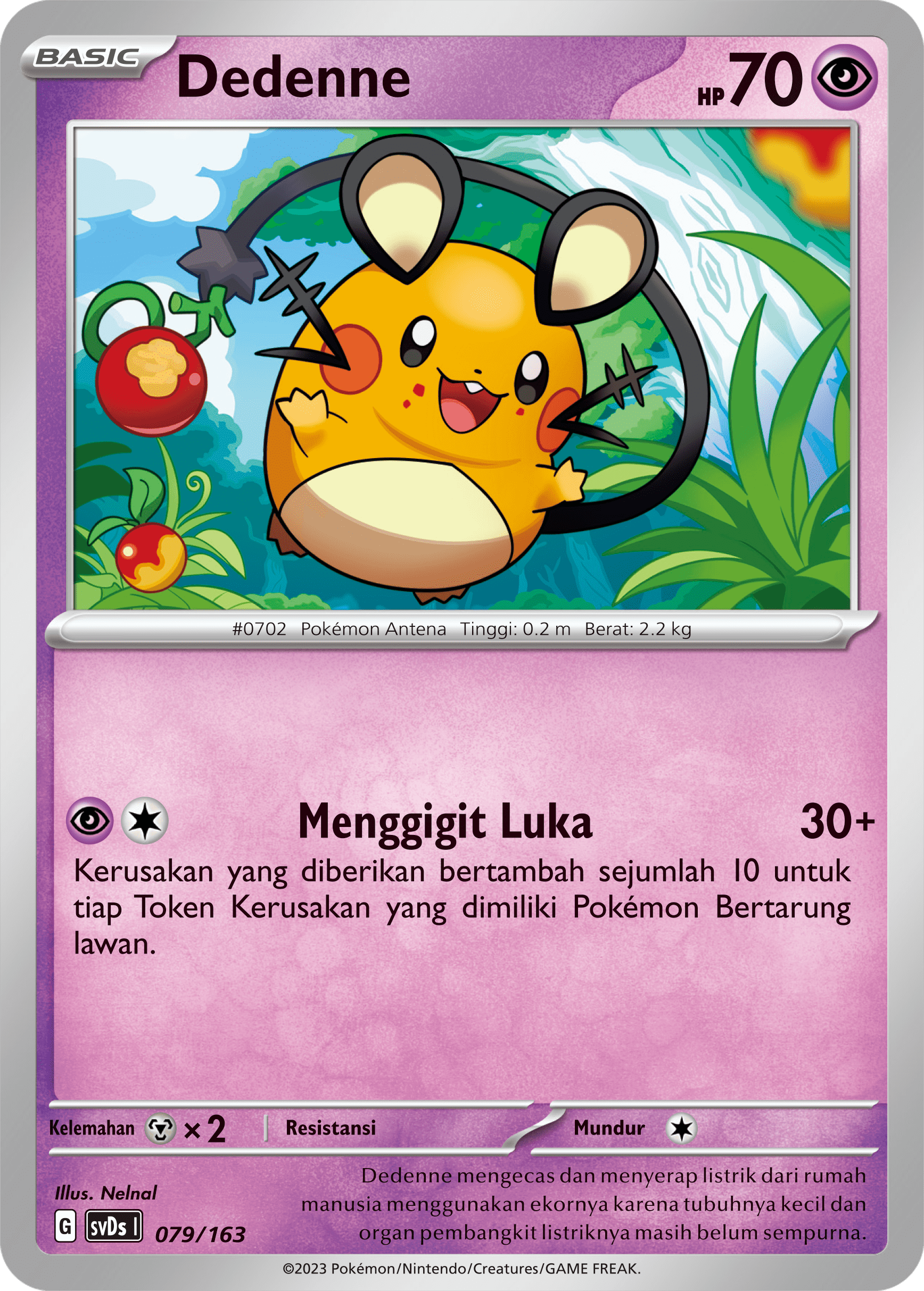 Dedenne 079 — Deck Ringkas ex (Indonesian Pokémon TCG card)