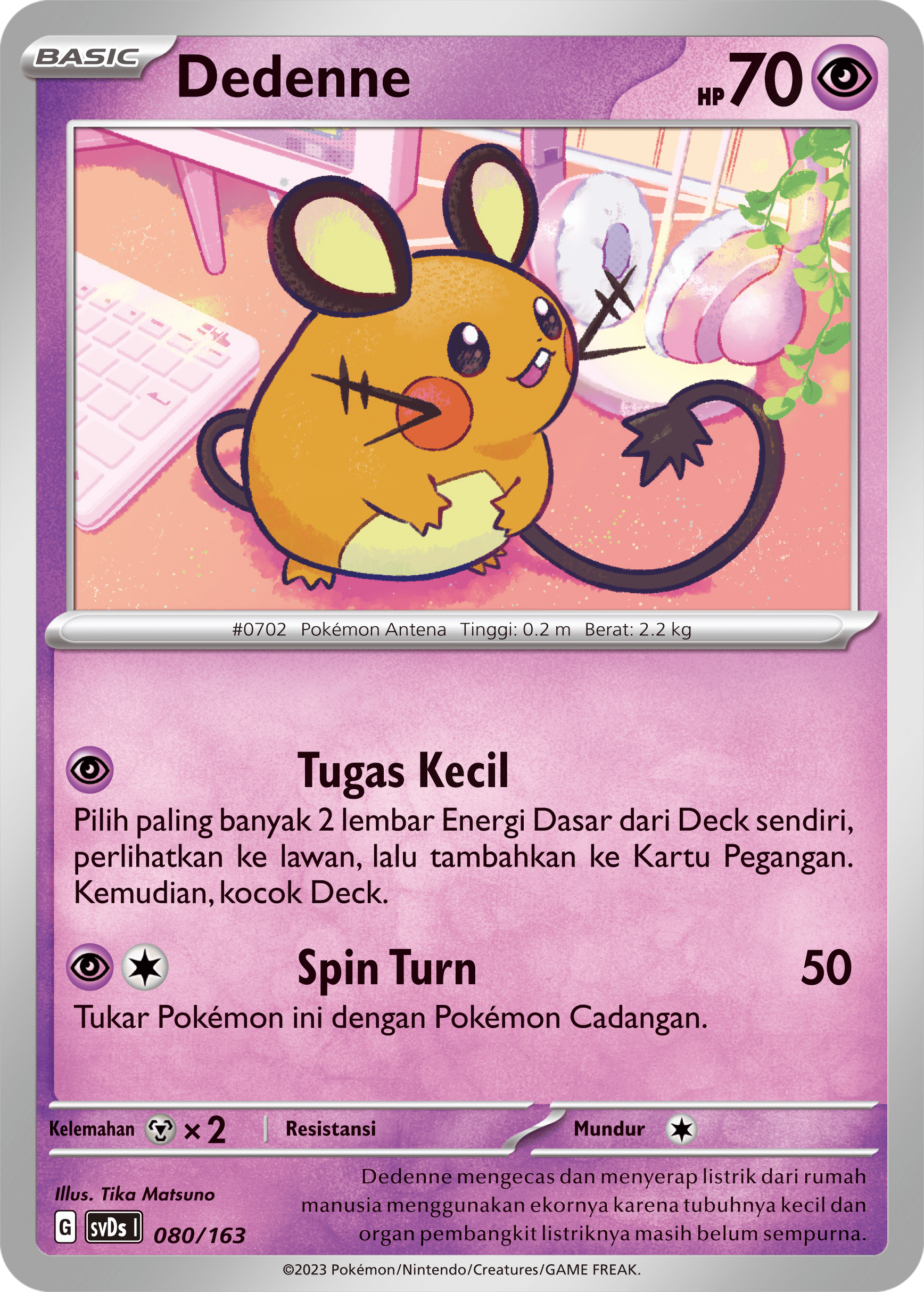 Dedenne 080 — Deck Ringkas ex (Indonesian Pokémon TCG card)
