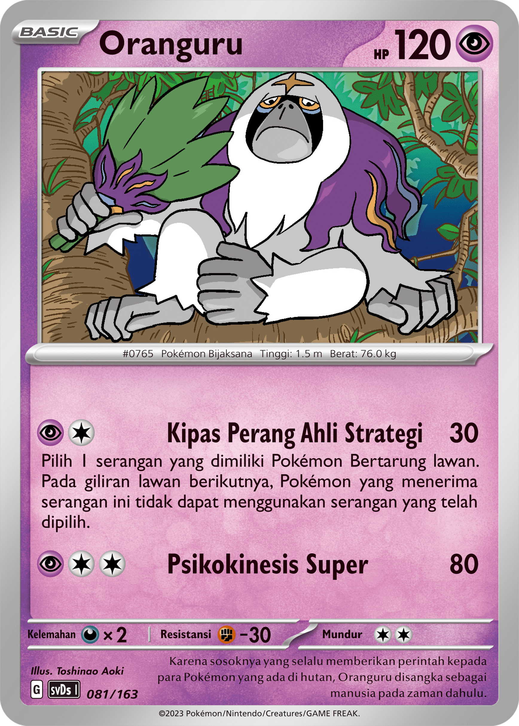 Oranguru 081 — Deck Ringkas ex (Indonesian Pokémon TCG card)