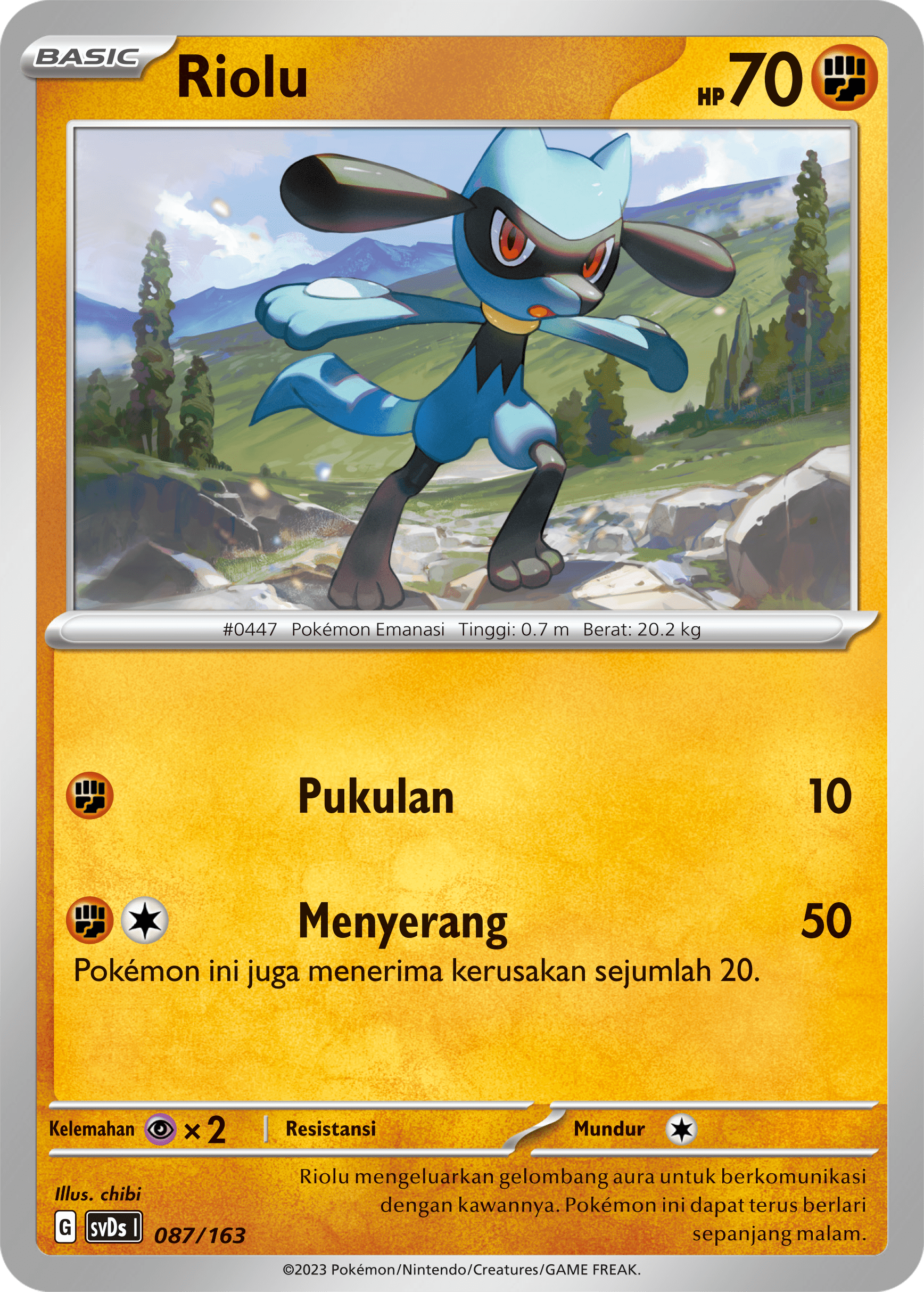 Riolu 087 — Deck Ringkas ex (Indonesian Pokémon TCG card)