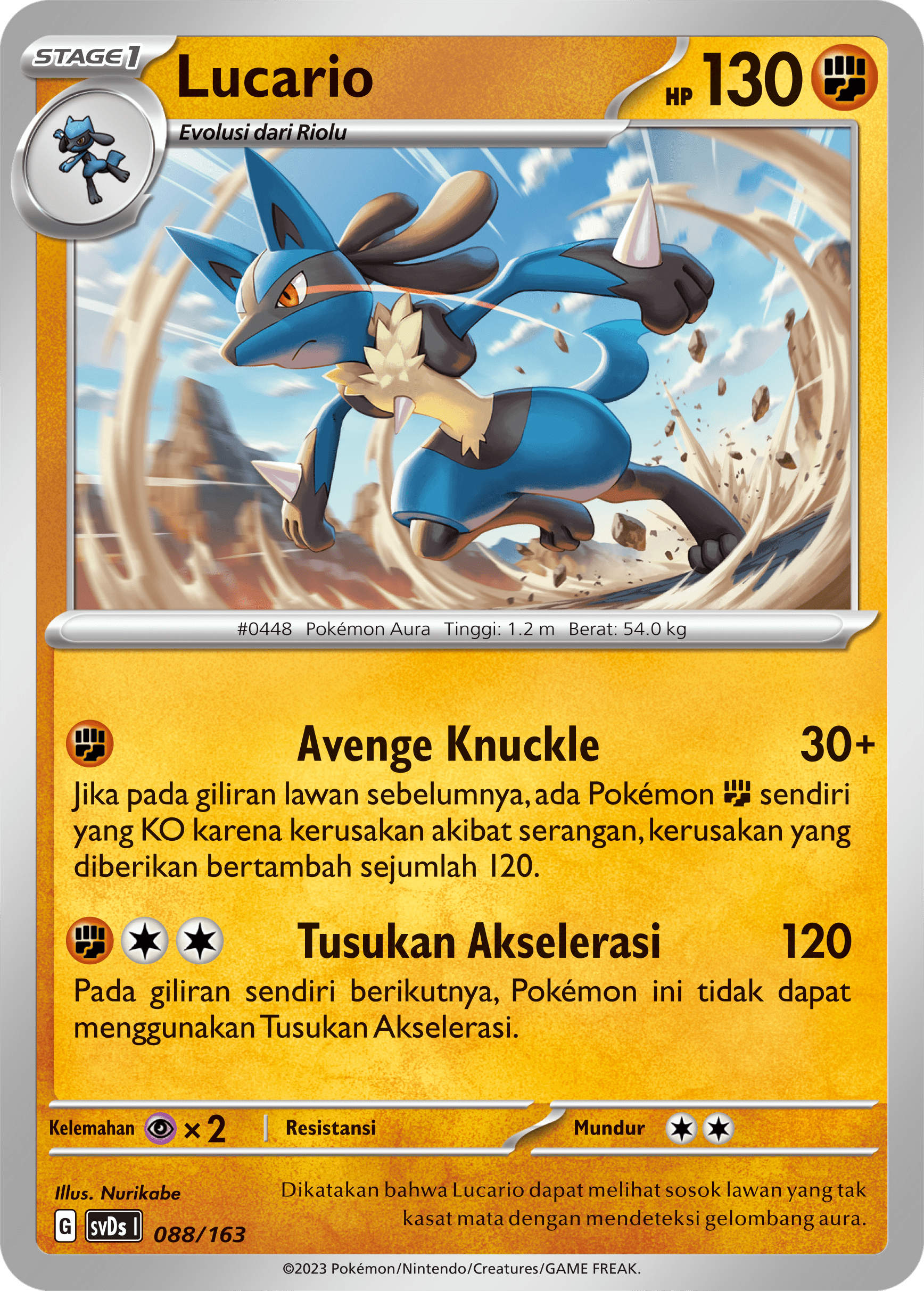 Lucario 088 — Deck Ringkas ex (Indonesian Pokémon TCG card)