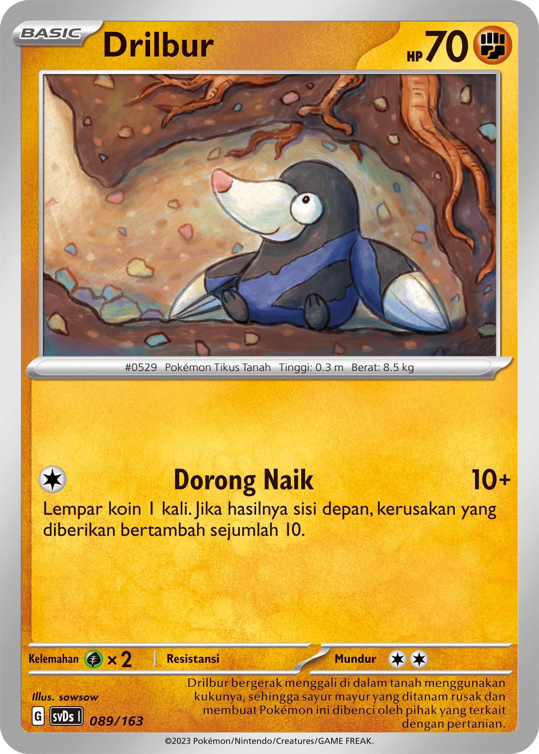 Drilbur 089 — Deck Ringkas ex (Indonesian Pokémon TCG card)
