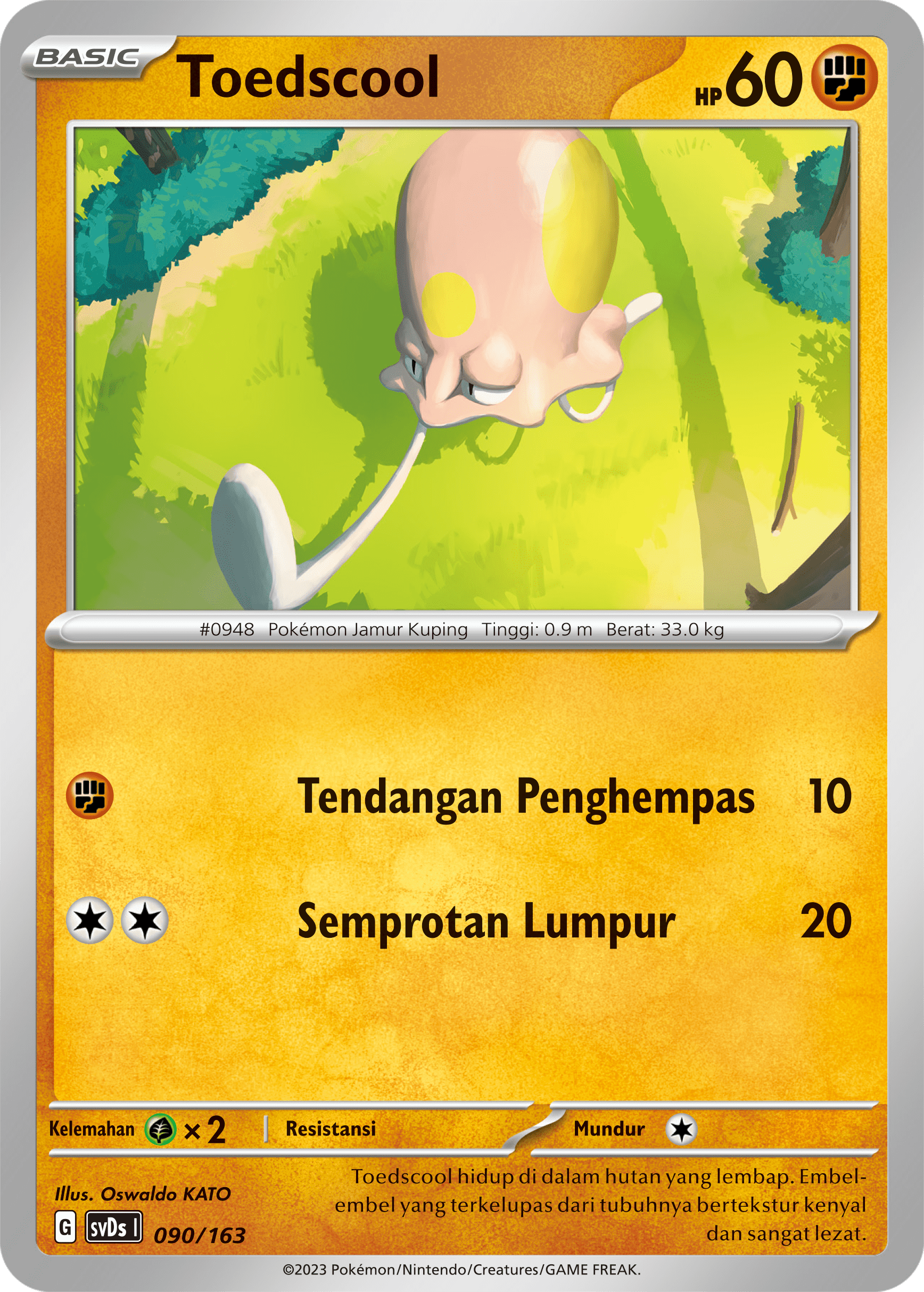Toedscool 090 — Deck Ringkas ex (Indonesian Pokémon TCG card)