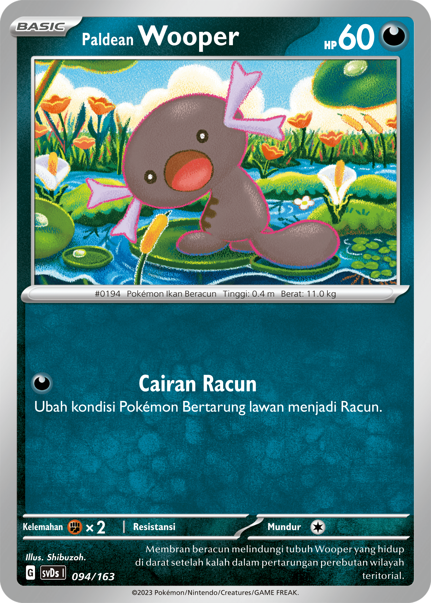 Paldean Wooper 094 — Deck Ringkas ex (Indonesian Pokémon TCG card)