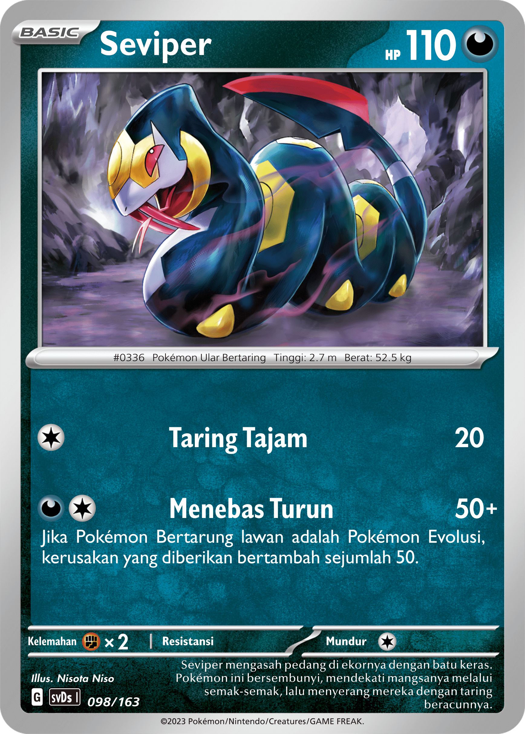 Seviper 098 — Deck Ringkas ex (Indonesian Pokémon TCG card)