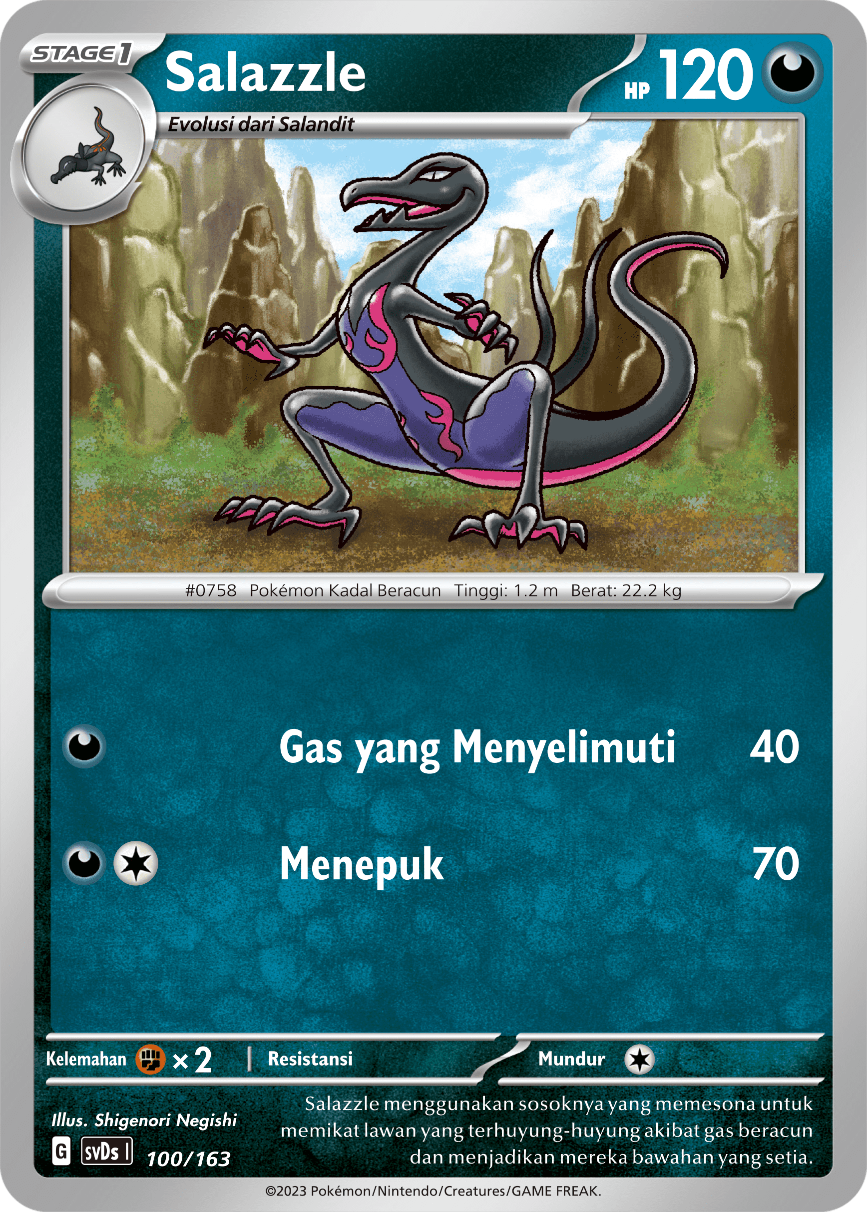 Salazzle 100 — Deck Ringkas ex (Indonesian Pokémon TCG card)