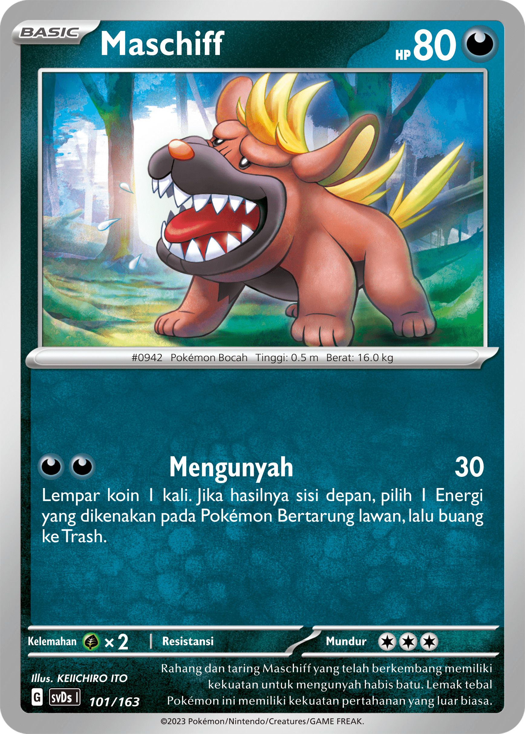 Maschiff 101 — Deck Ringkas ex (Indonesian Pokémon TCG card)