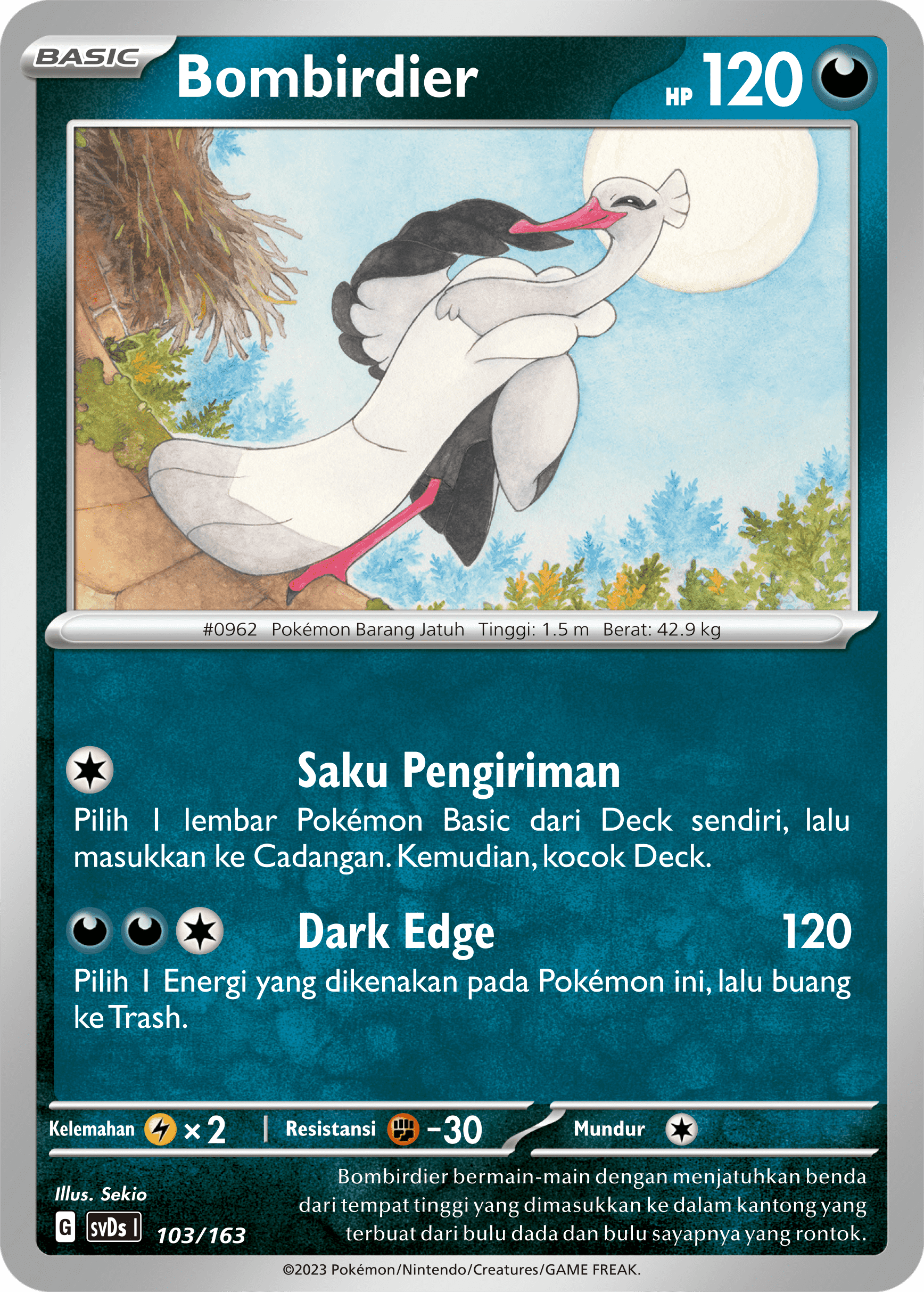 Bombirdier 103 — Deck Ringkas ex (Indonesian Pokémon TCG card)