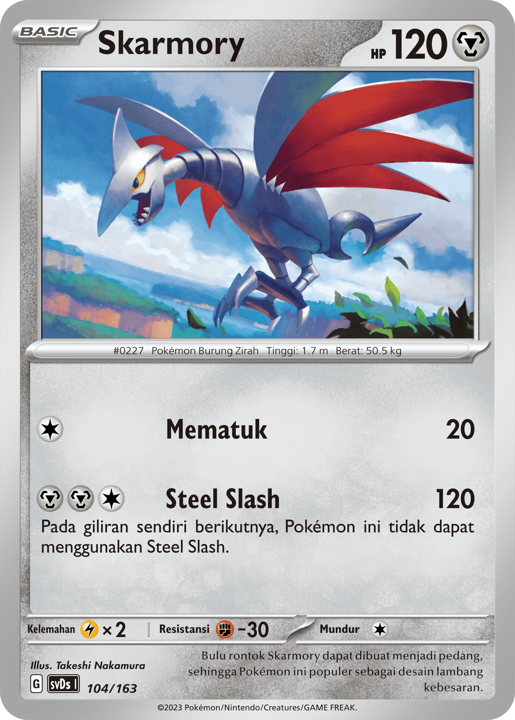 Skarmory 104 — Deck Ringkas ex (Indonesian Pokémon TCG card)