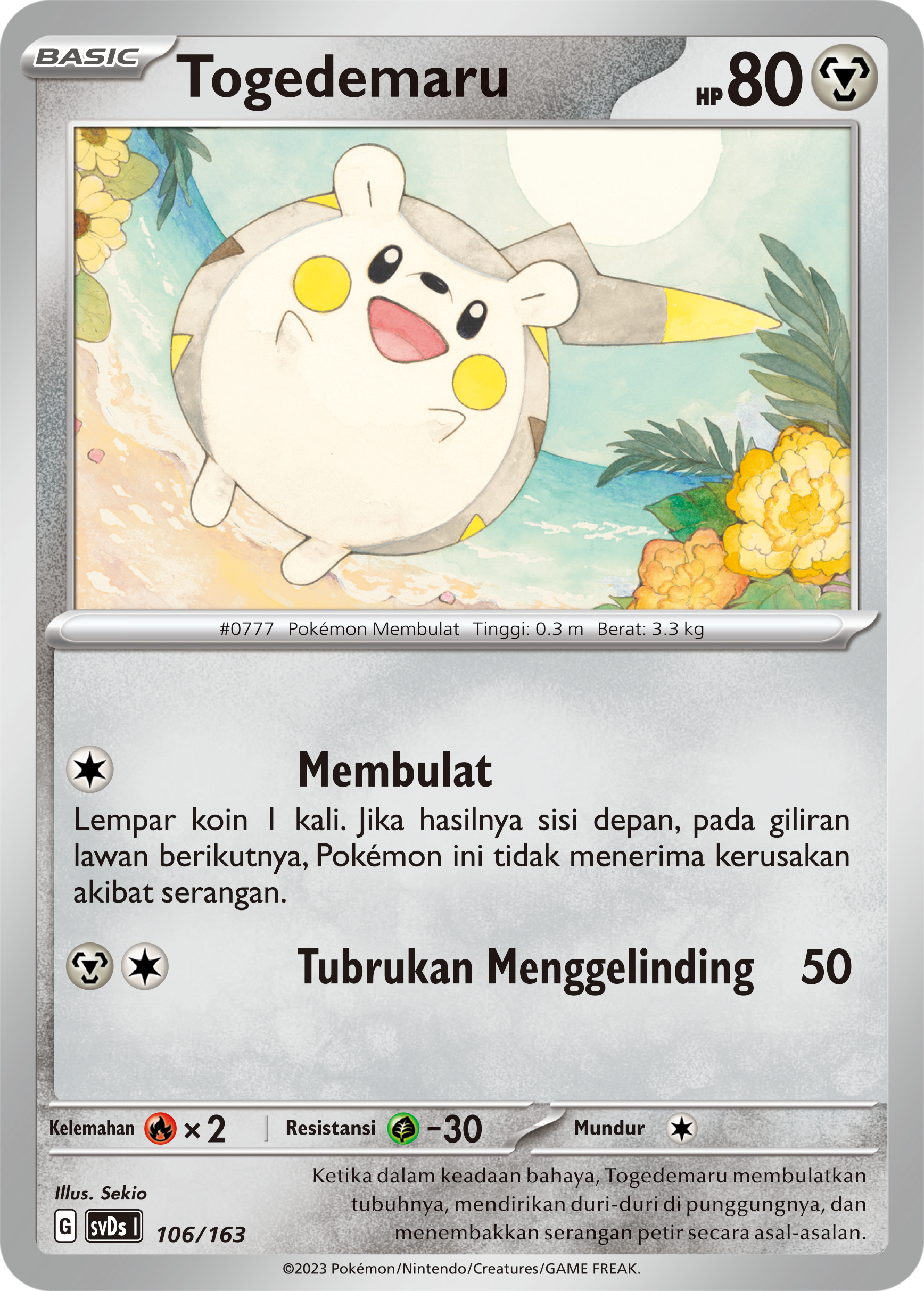 Togedemaru 106 — Deck Ringkas ex (Indonesian Pokémon TCG card)