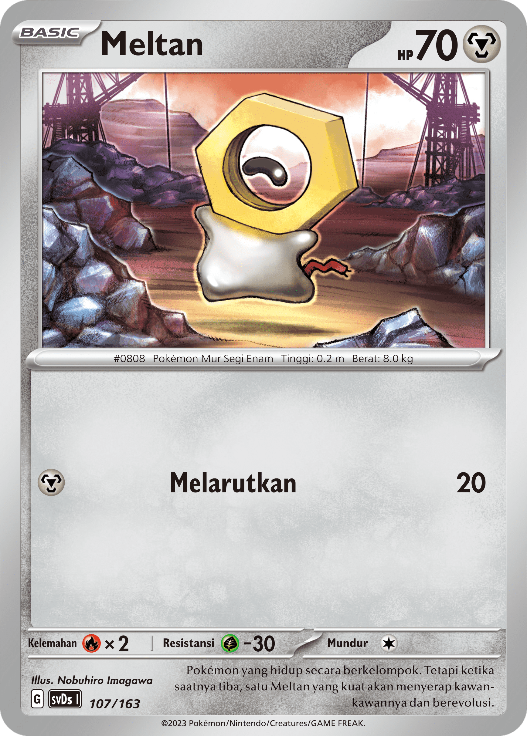 Meltan 107 — Deck Ringkas ex (Indonesian Pokémon TCG card)