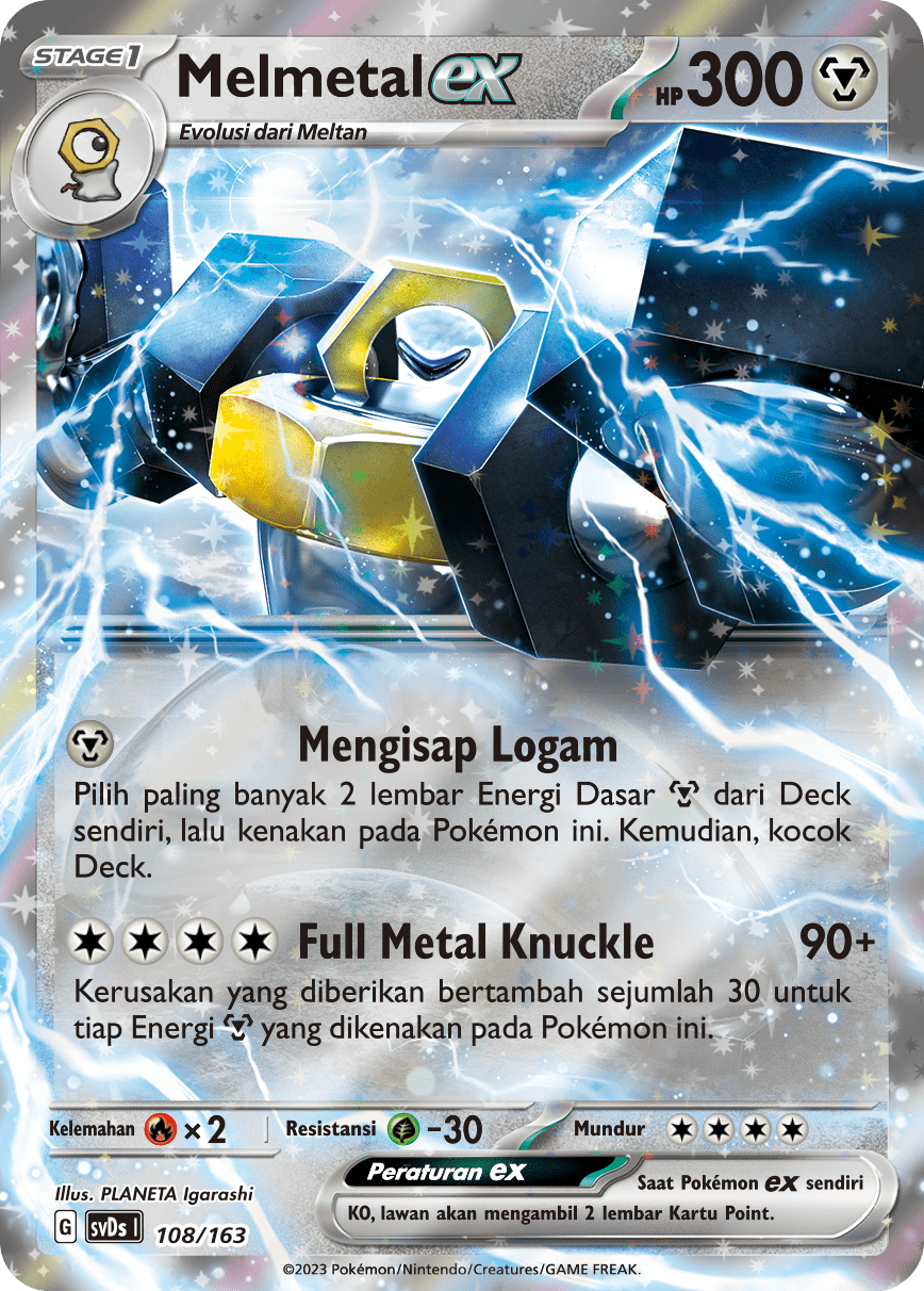 Melmetal ex 108 — Deck Ringkas ex (Indonesian Pokémon TCG card)