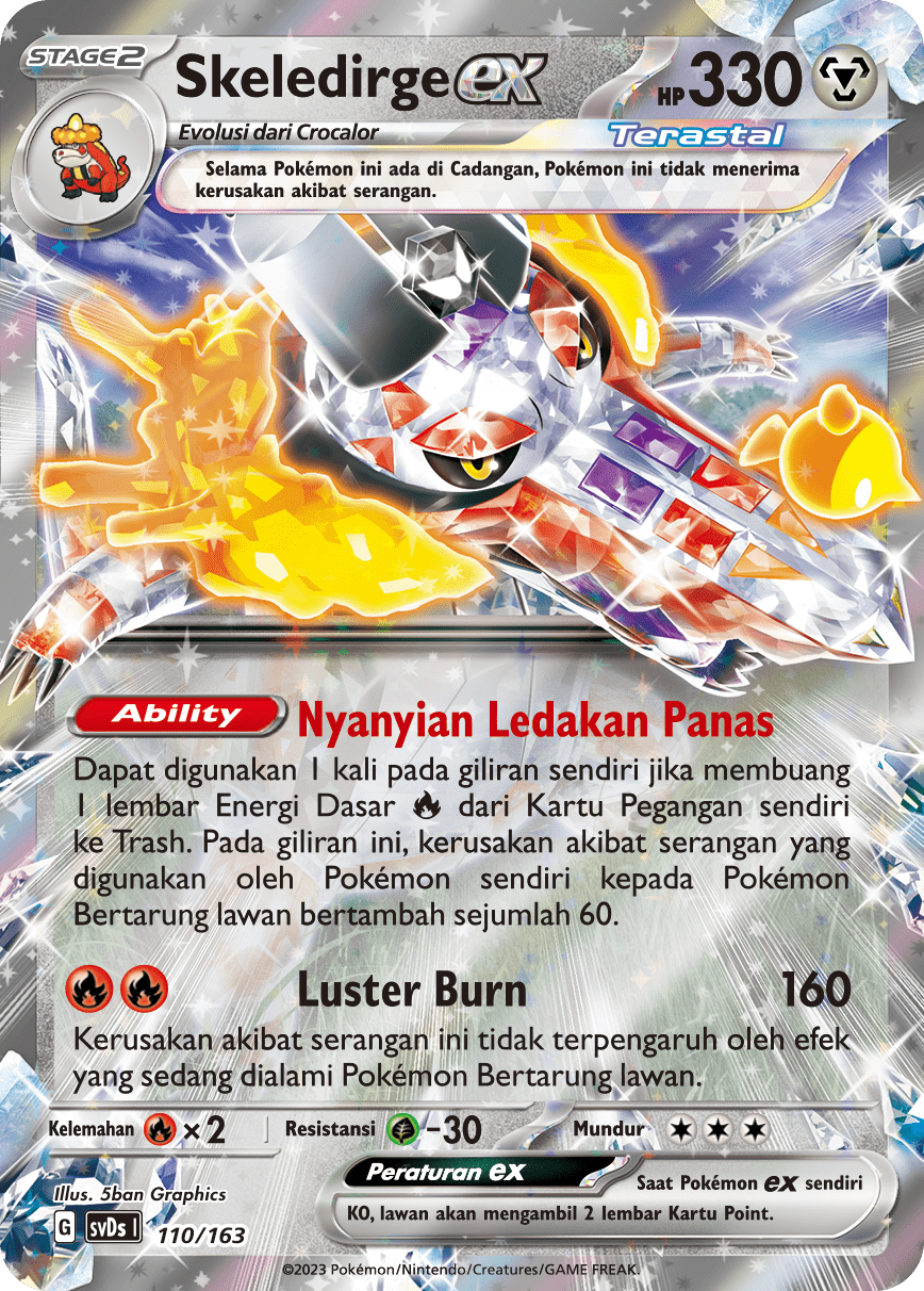 Skeledirge ex 110 — Deck Ringkas ex (Indonesian Pokémon TCG card)
