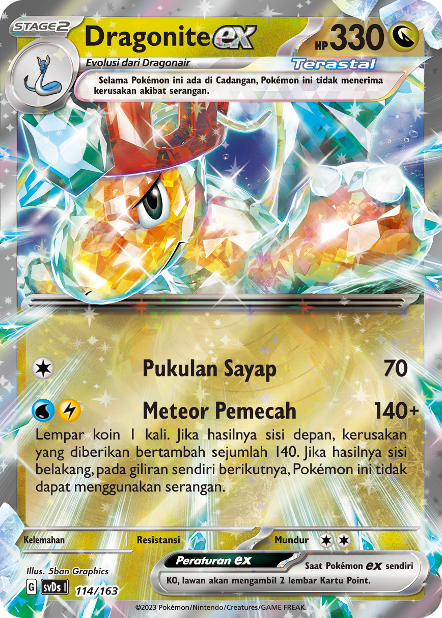 Dragonite ex 114 — Deck Ringkas ex (Indonesian Pokémon TCG card)