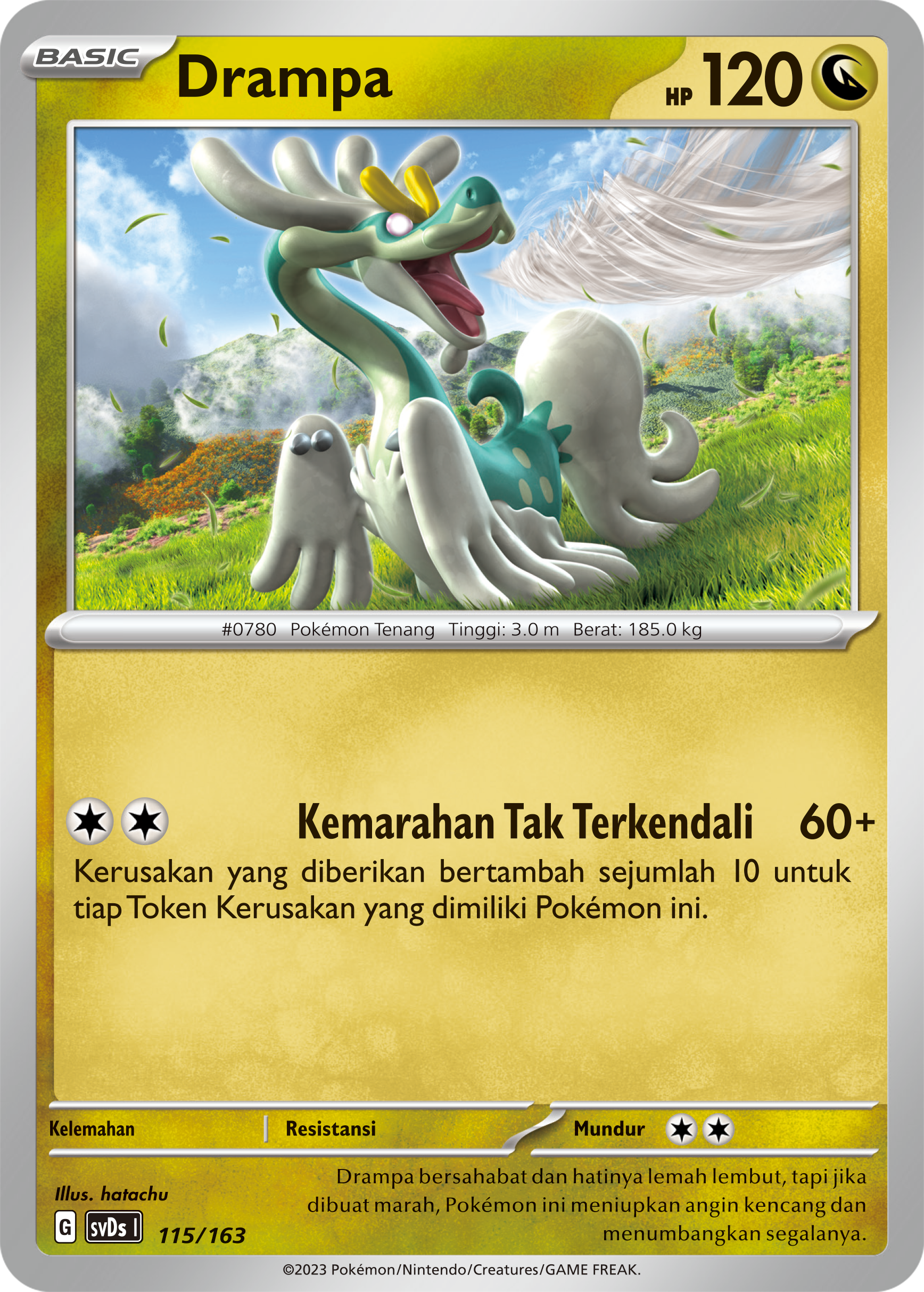 Drampa 115 — Deck Ringkas ex (Indonesian Pokémon TCG card)
