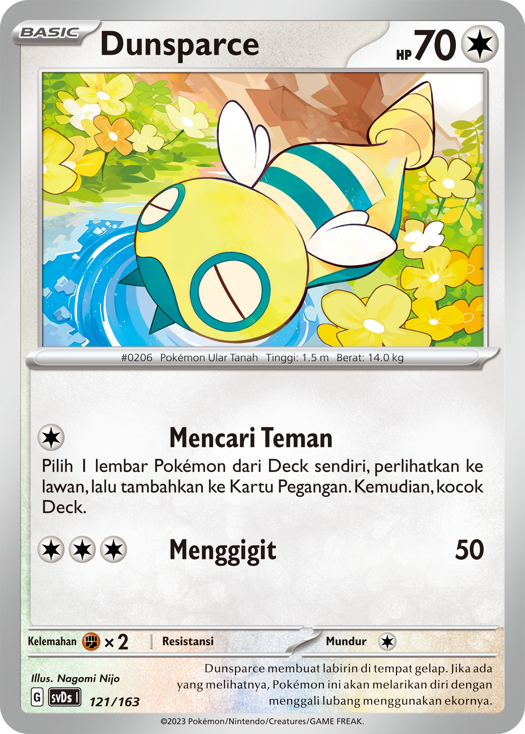 Dunsparce 121 — Deck Ringkas ex (Indonesian Pokémon TCG card)