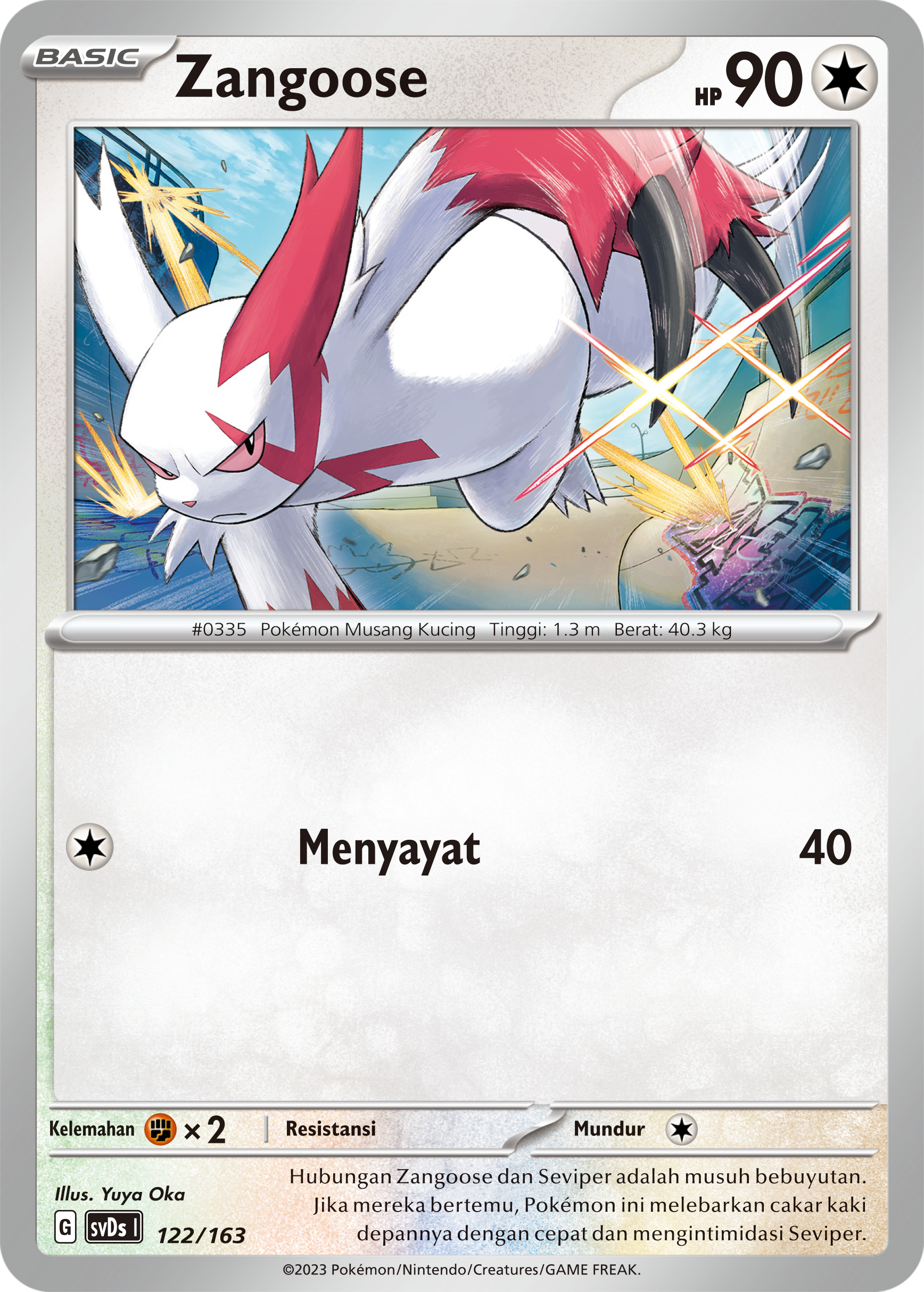Zangoose 122 — Deck Ringkas ex (Indonesian Pokémon TCG card)