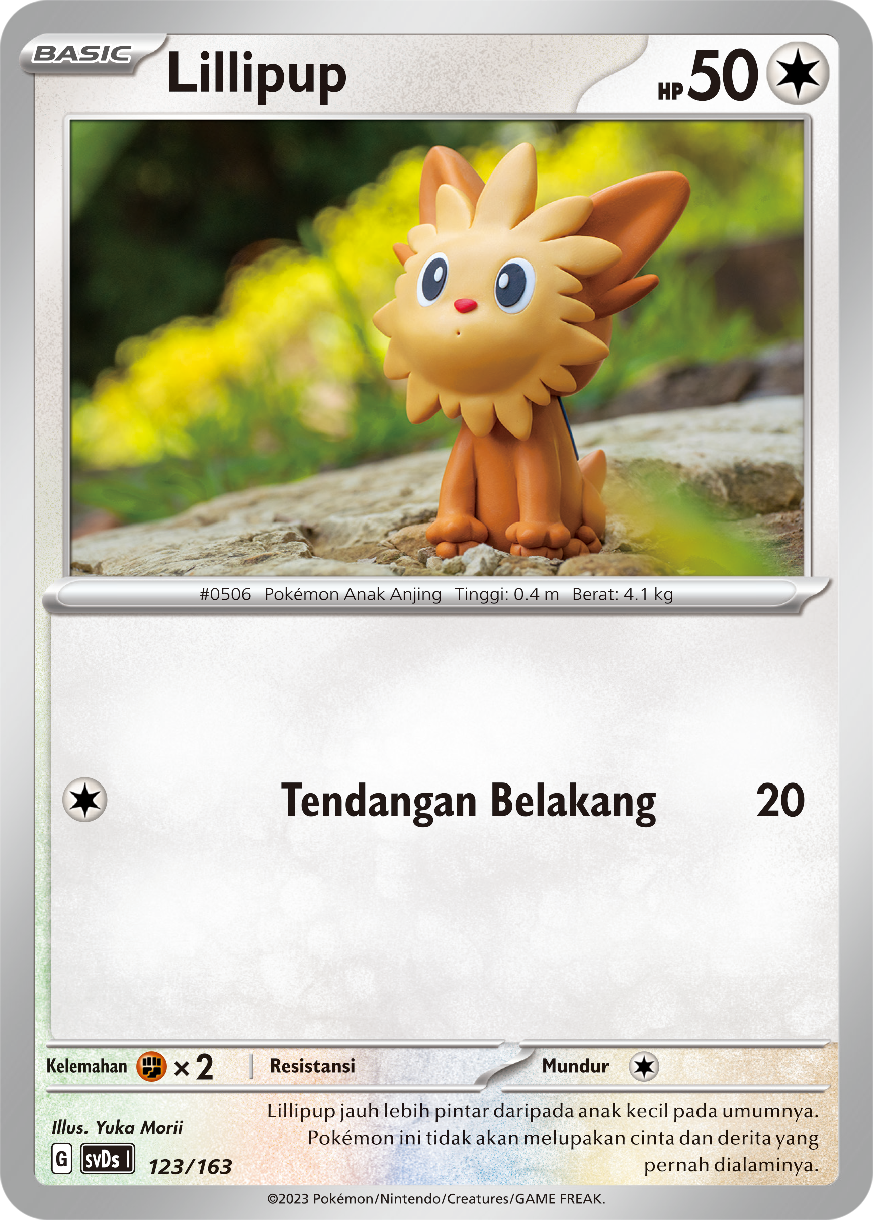 Lillipup 123 — Deck Ringkas ex (Indonesian Pokémon TCG card)