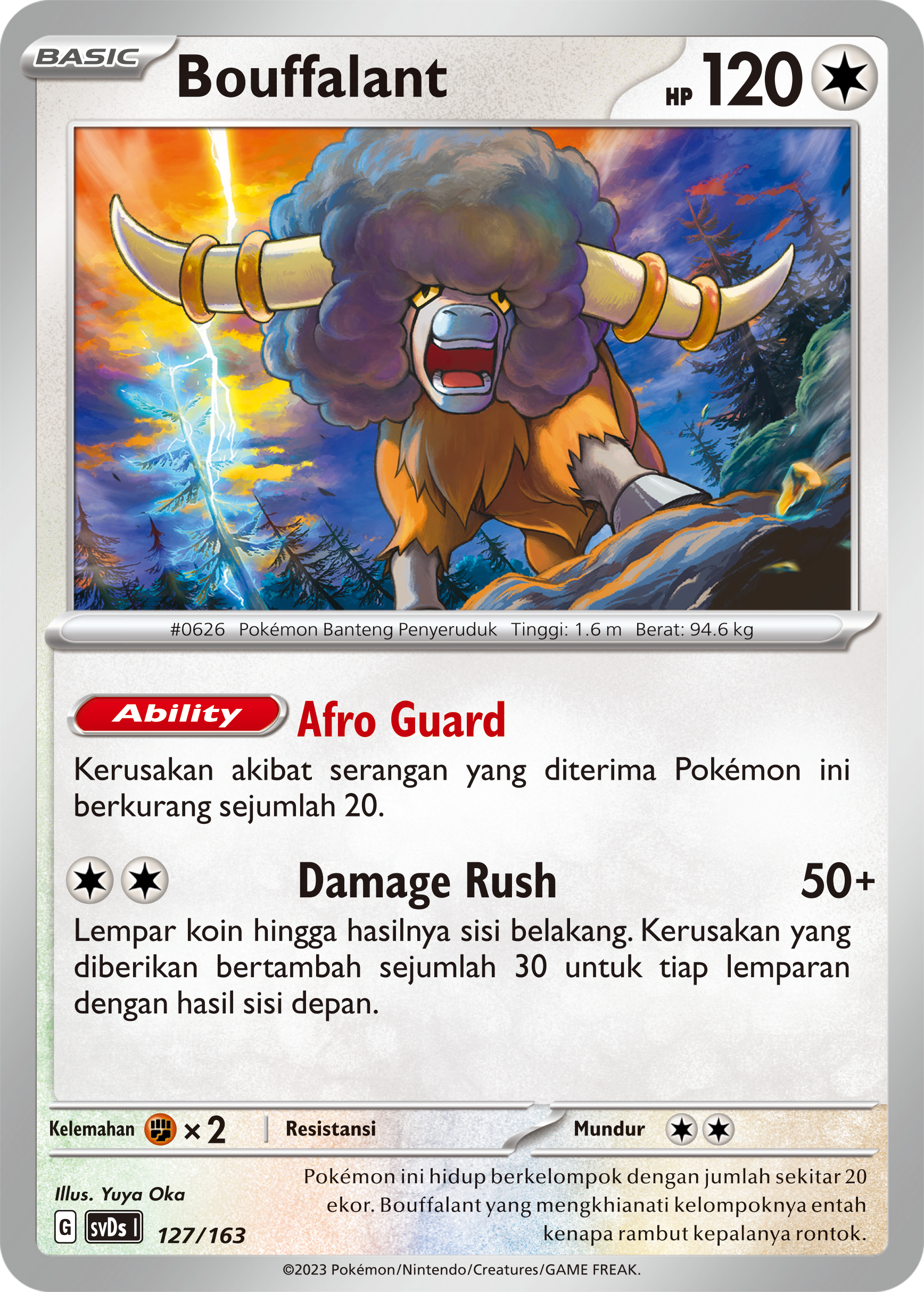Bouffalant 127 — Deck Ringkas ex (Indonesian Pokémon TCG card)