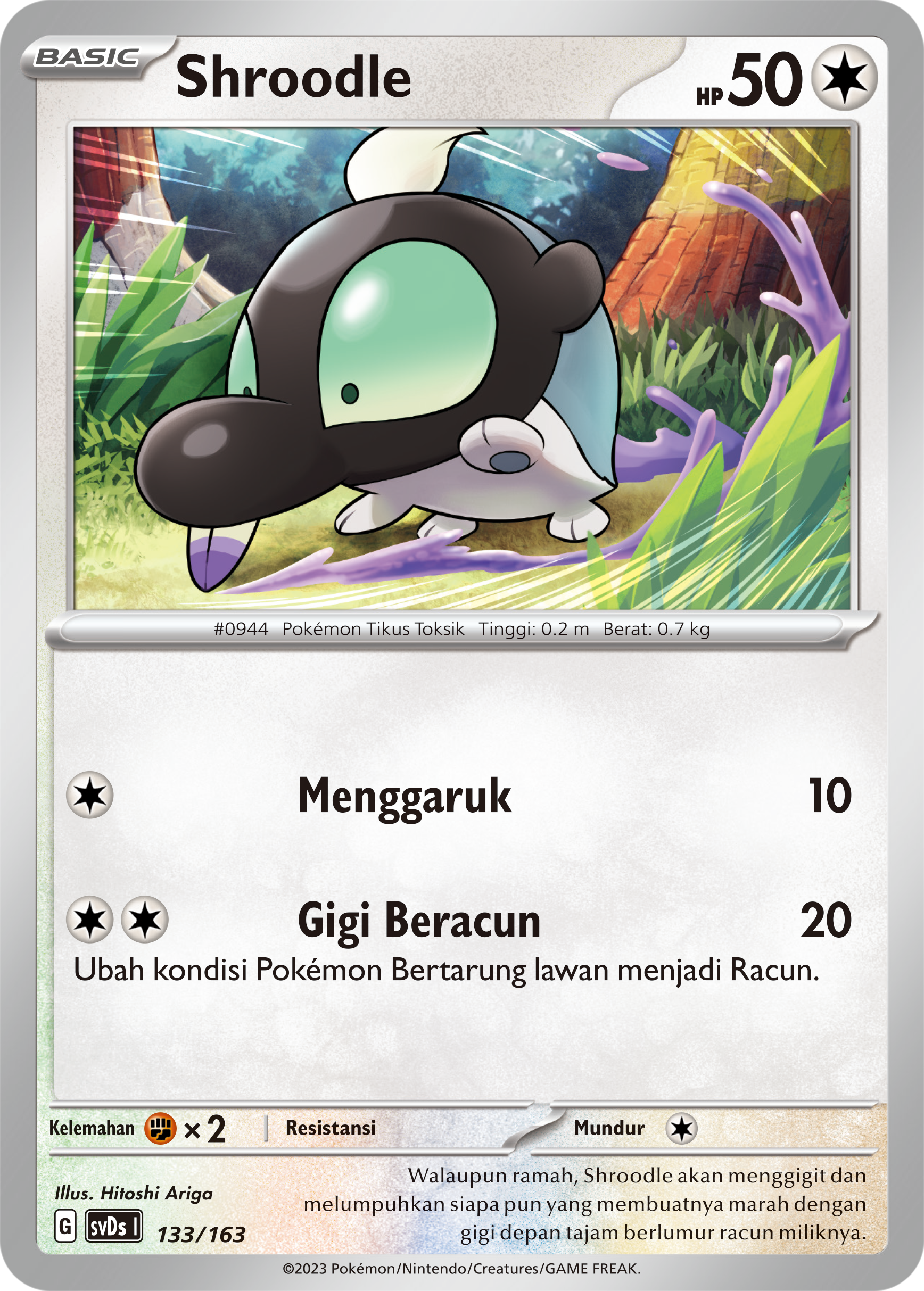 Shroodle 133 — Deck Ringkas ex (Indonesian Pokémon TCG card)