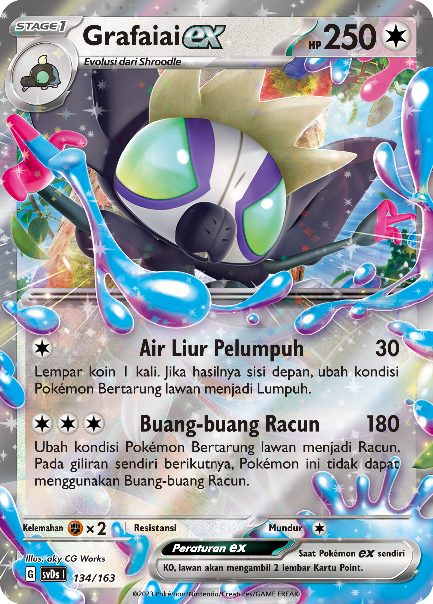 Grafaiai ex 134 — Deck Ringkas ex (Indonesian Pokémon TCG card)
