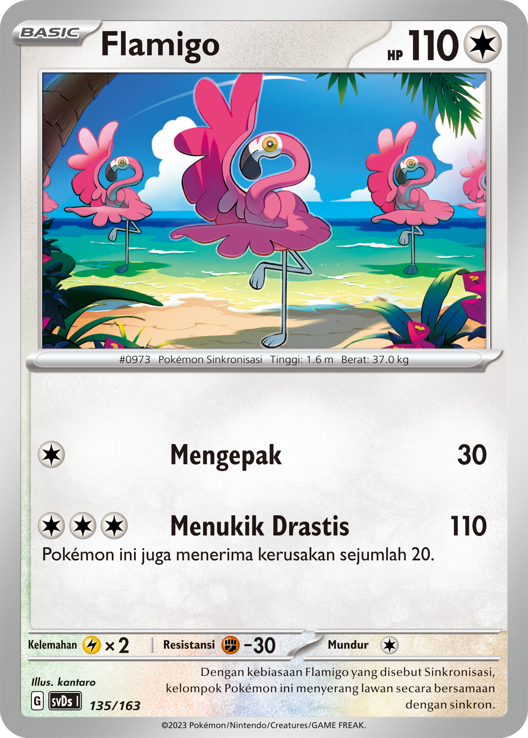 Flamigo 135 — Deck Ringkas ex (Indonesian Pokémon TCG card)