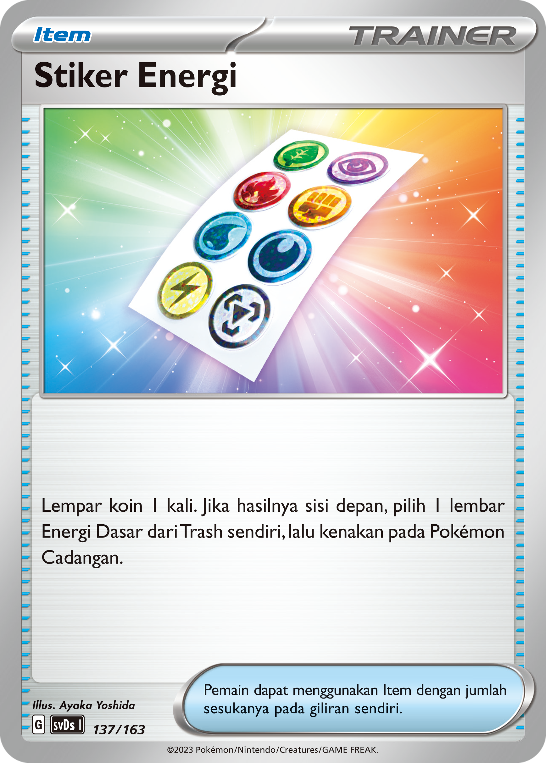 Stiker Energi 137 — Deck Ringkas ex (Indonesian Pokémon TCG card)