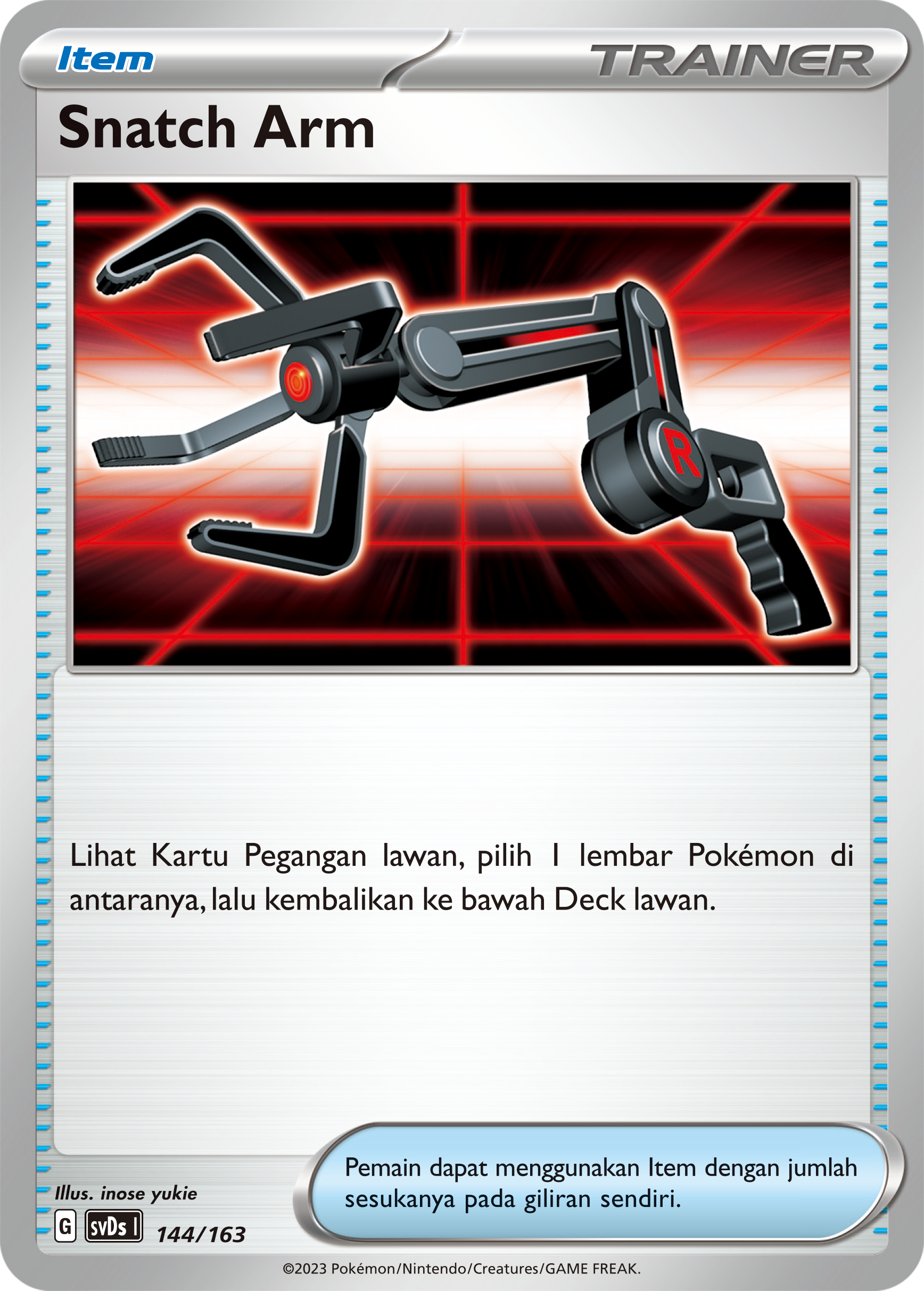 Snatch Arm 144 — Deck Ringkas ex (Indonesian Pokémon TCG card)