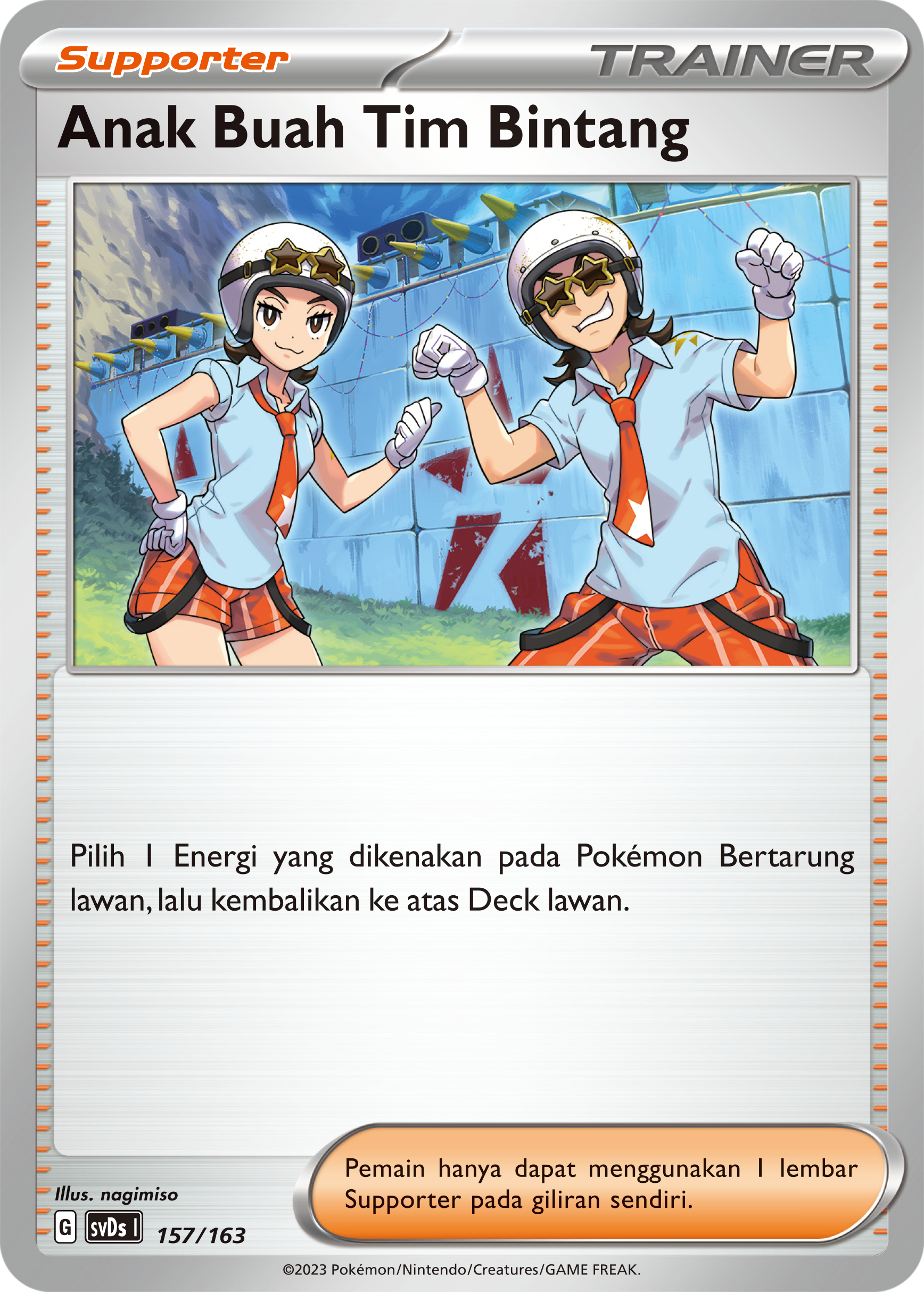 Anak Buah Tim Bintang 157 — Deck Ringkas ex (Indonesian Pokémon TCG card)