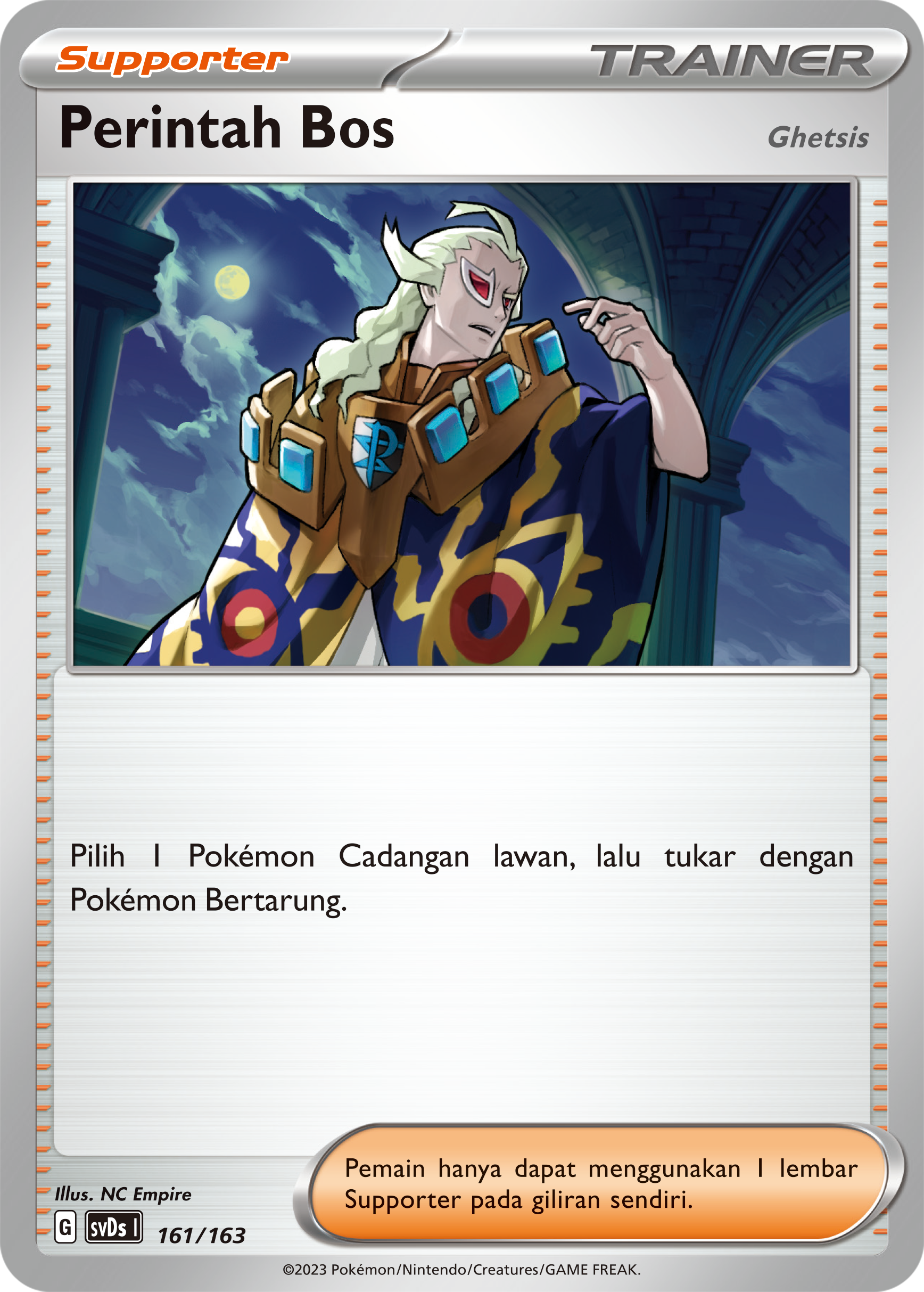 Perintah Bos (Ghetsis) 161 — Deck Ringkas ex (Indonesian Pokémon TCG card)