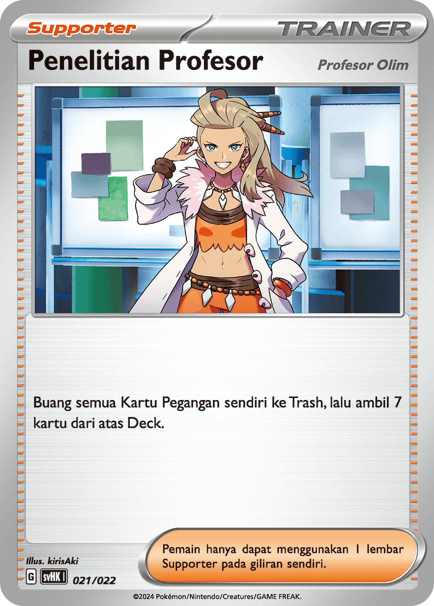 Penelitian Profesor (Profesor Olim) 021 — Koraidon ex Purba (Indonesian Pokémon TCG card)