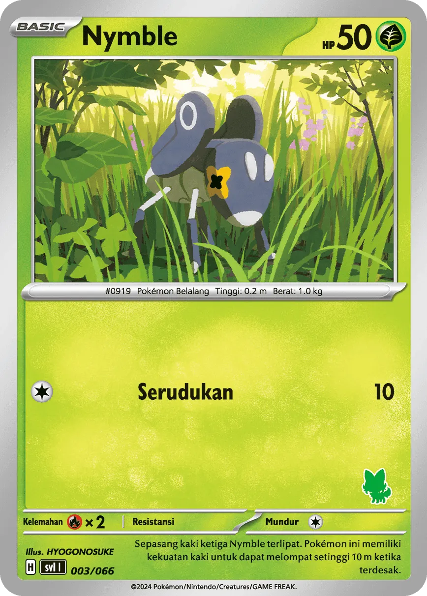 Nymble 003/66 — Trainers Camp (Indonesian Pokémon TCG card)