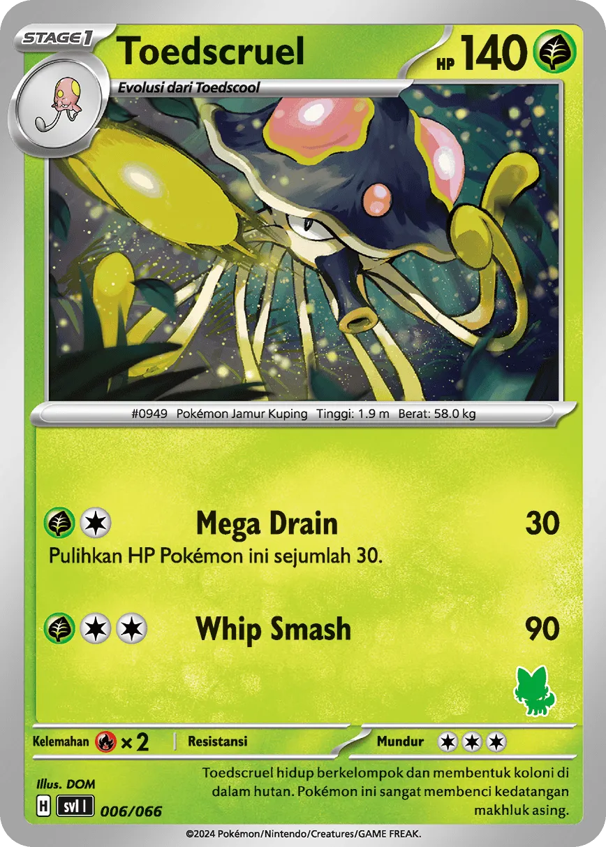 Toedscruel 006/66 — Trainers Camp (Indonesian Pokémon TCG card)