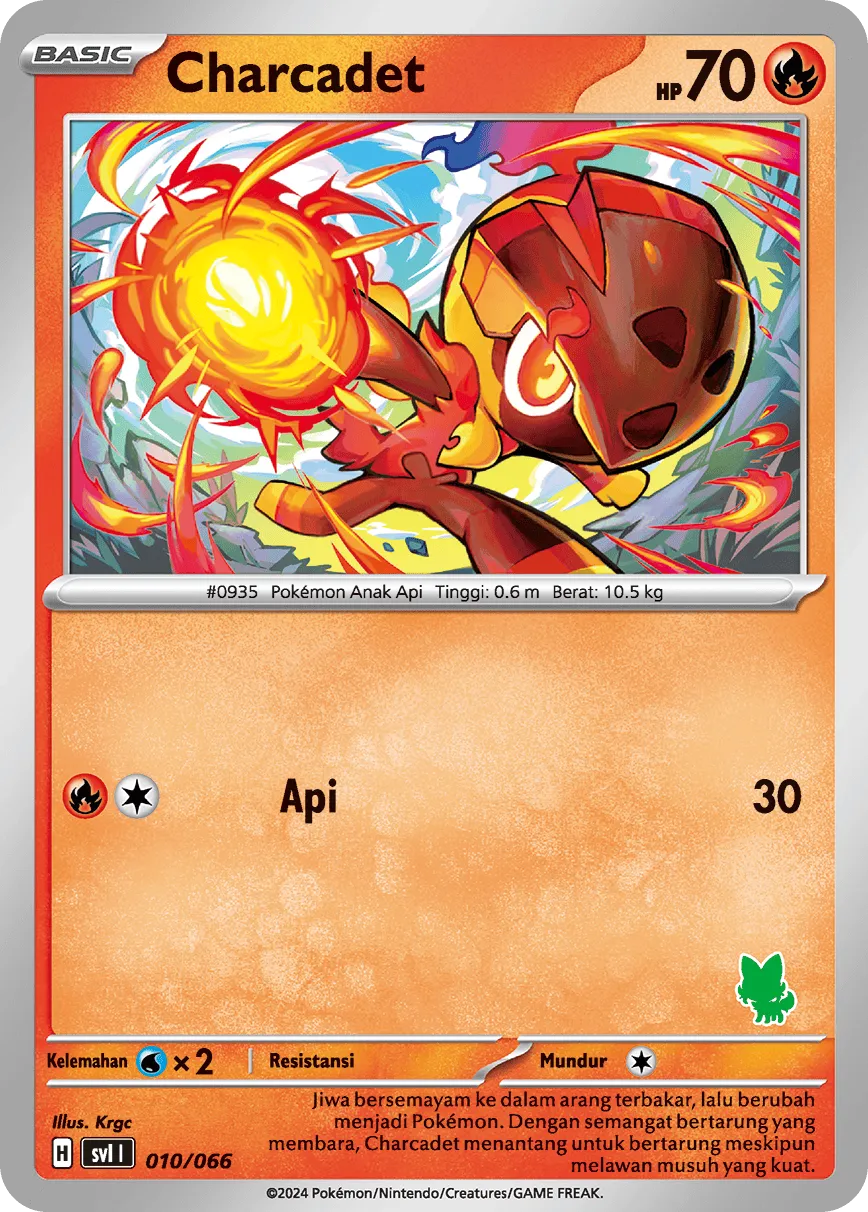 Charcadet 010/66 — Trainers Camp (Indonesian Pokémon TCG card)