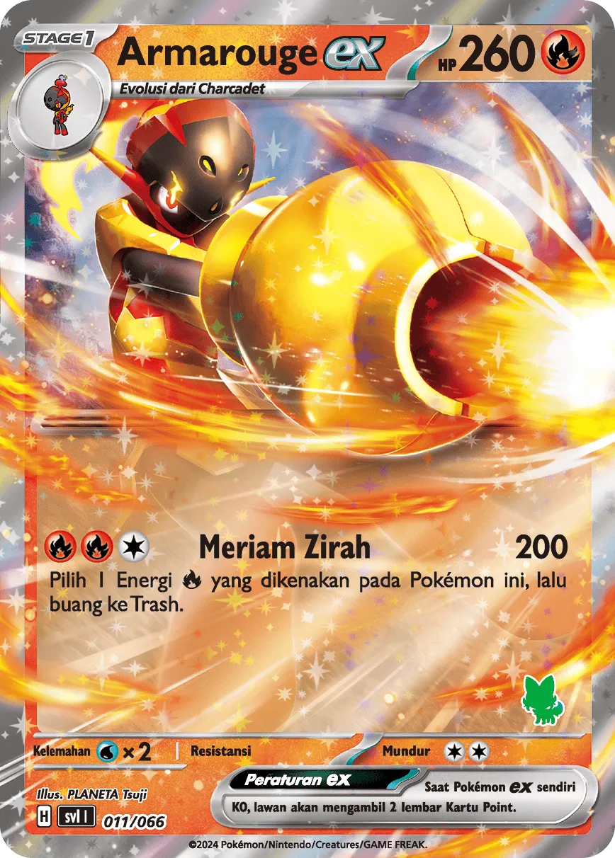Armarouge ex 011/66 — Trainers Camp (Indonesian Pokémon TCG card)