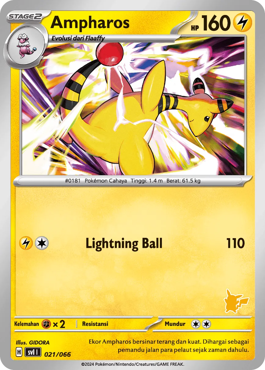 Ampharos 021/66 — Trainers Camp (Indonesian Pokémon TCG card)