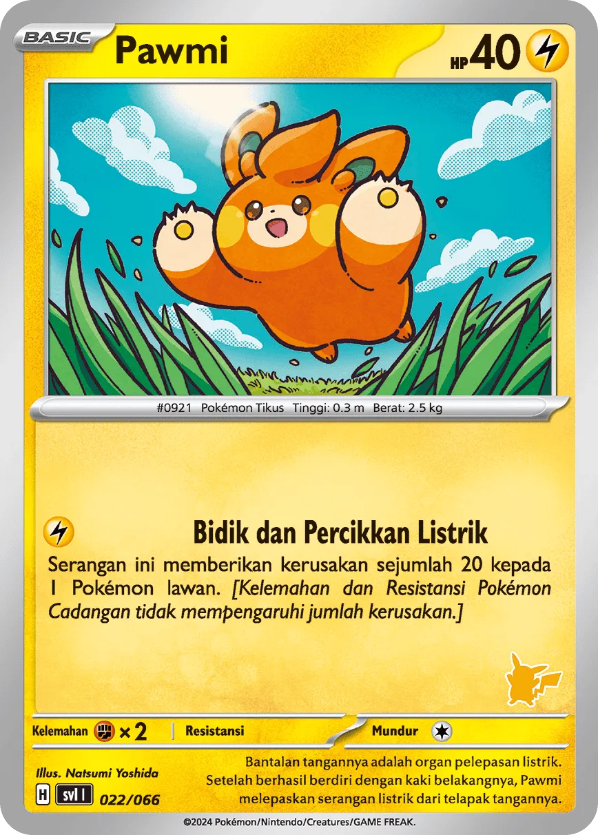 Pawmi 022/66 — Trainers Camp (Indonesian Pokémon TCG card)