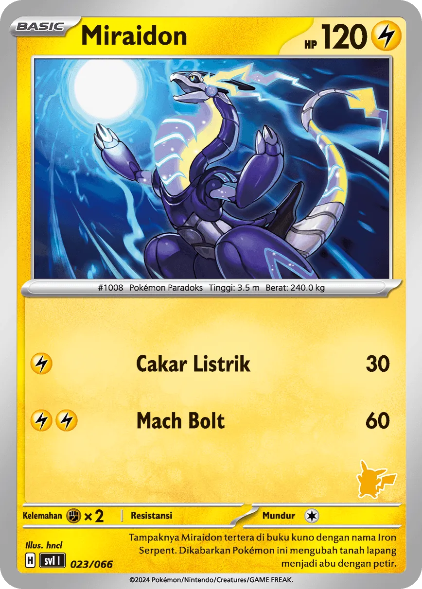 Miraidon 023/66 — Trainers Camp (Indonesian Pokémon TCG card)