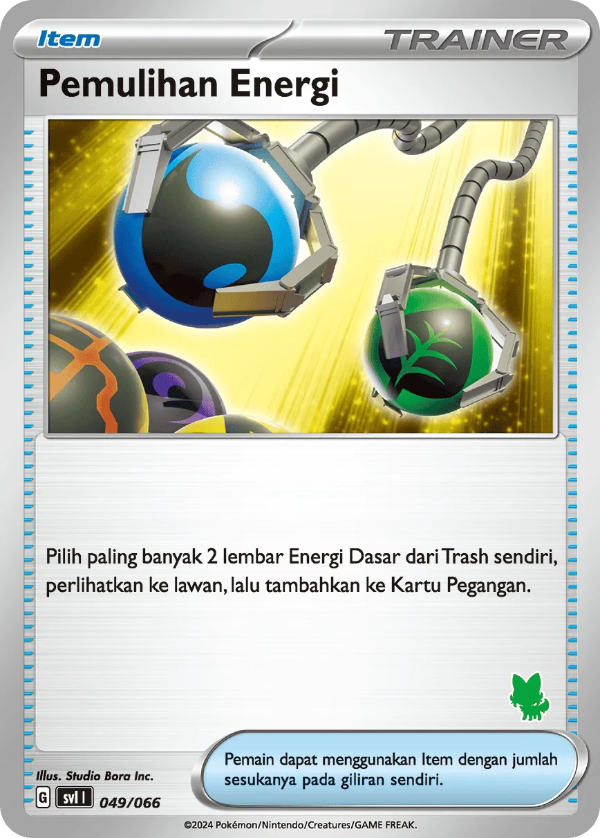 Energy Retrieval 049/66 — Trainers Camp (Indonesian Pokémon TCG card)