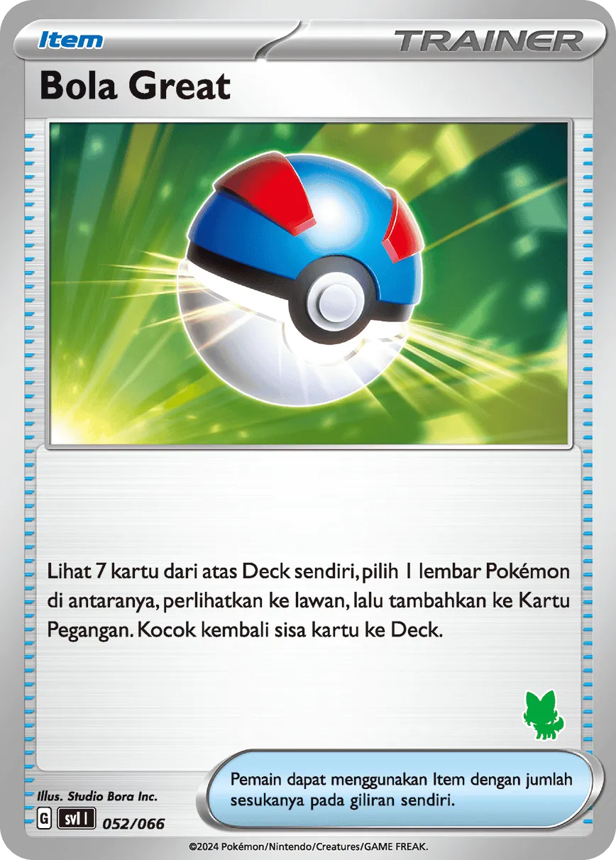 Great Ball 052/66 — Trainers Camp (Indonesian Pokémon TCG card)
