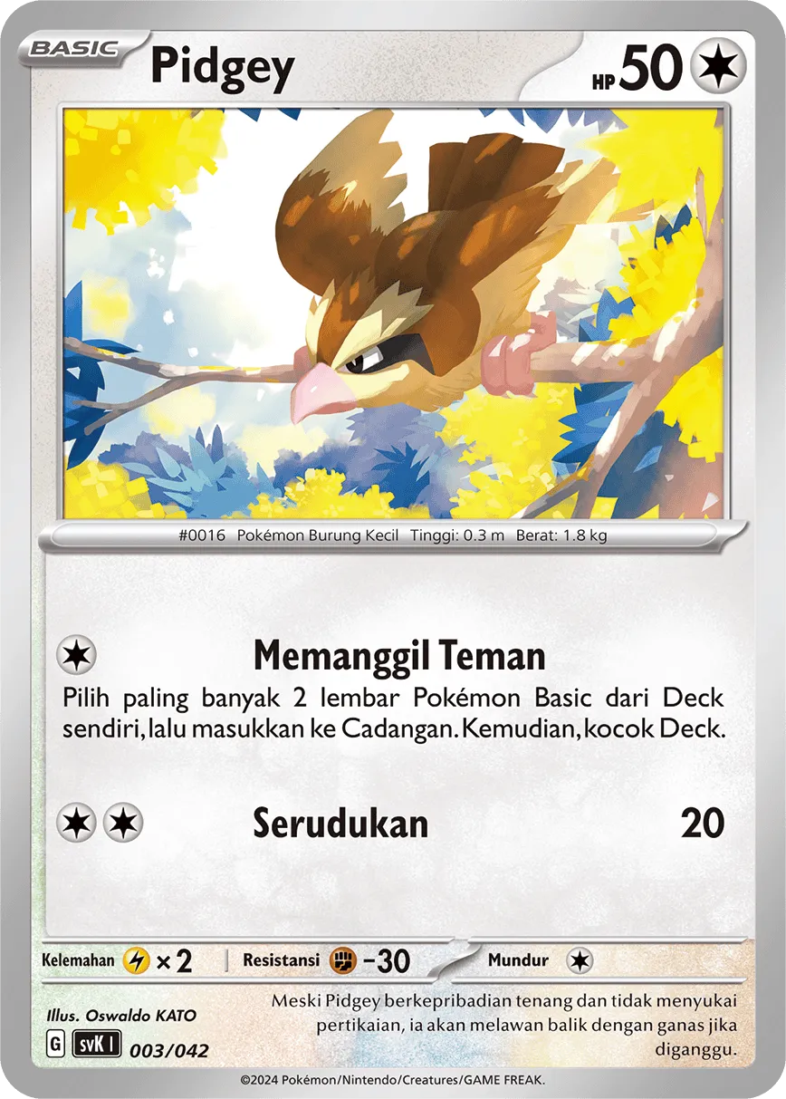 Pidgey 003 — Stellar Guidance Deck Build Box (Indonesian Pokémon TCG card)