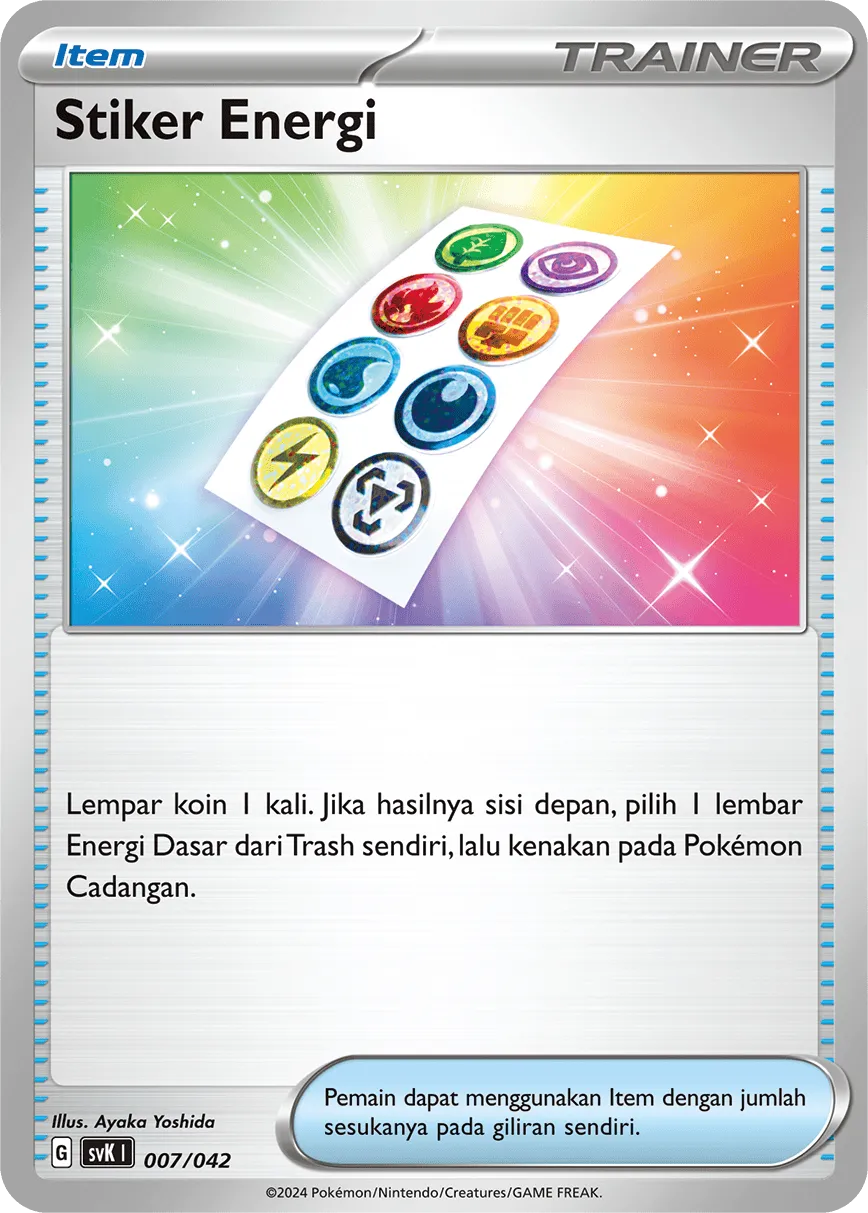 Energy Sticker 007 — Stellar Guidance Deck Build Box (Indonesian Pokémon TCG card)