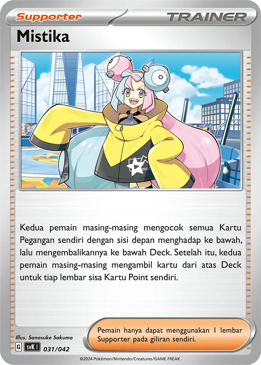 Iono 031 — Stellar Guidance Deck Build Box (Indonesian Pokémon TCG card)