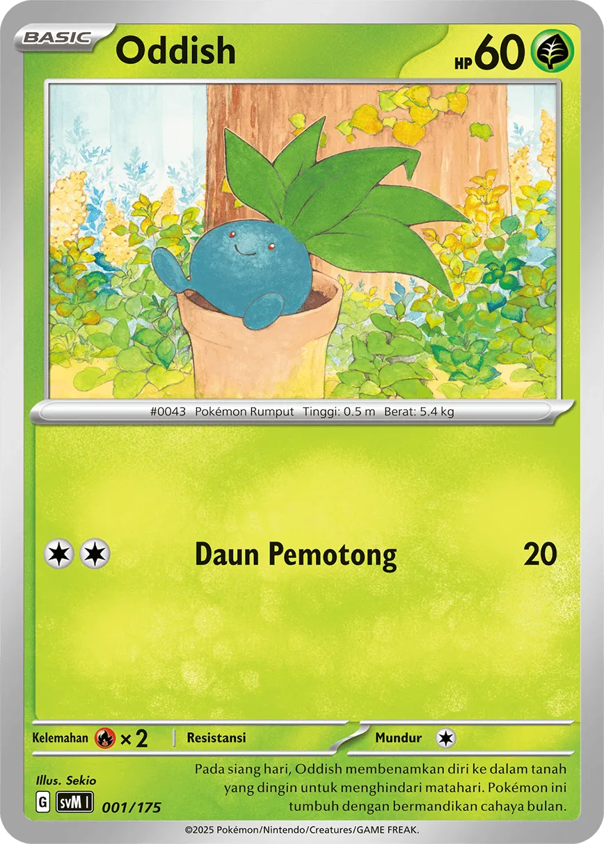 Oddish 001 — Generations Starter Decks (Indonesian Pokémon TCG card)