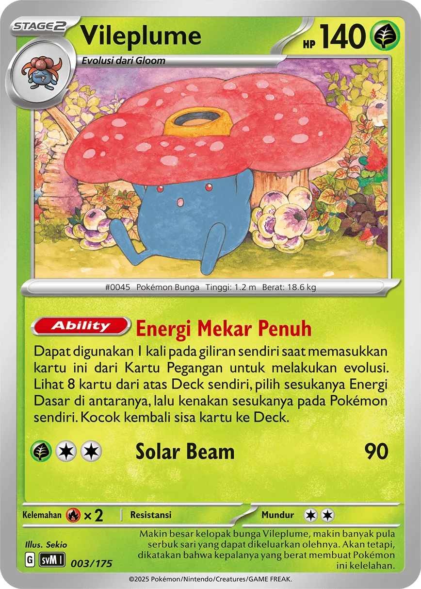 Vileplume 003 — Generations Starter Decks (Indonesian Pokémon TCG card)